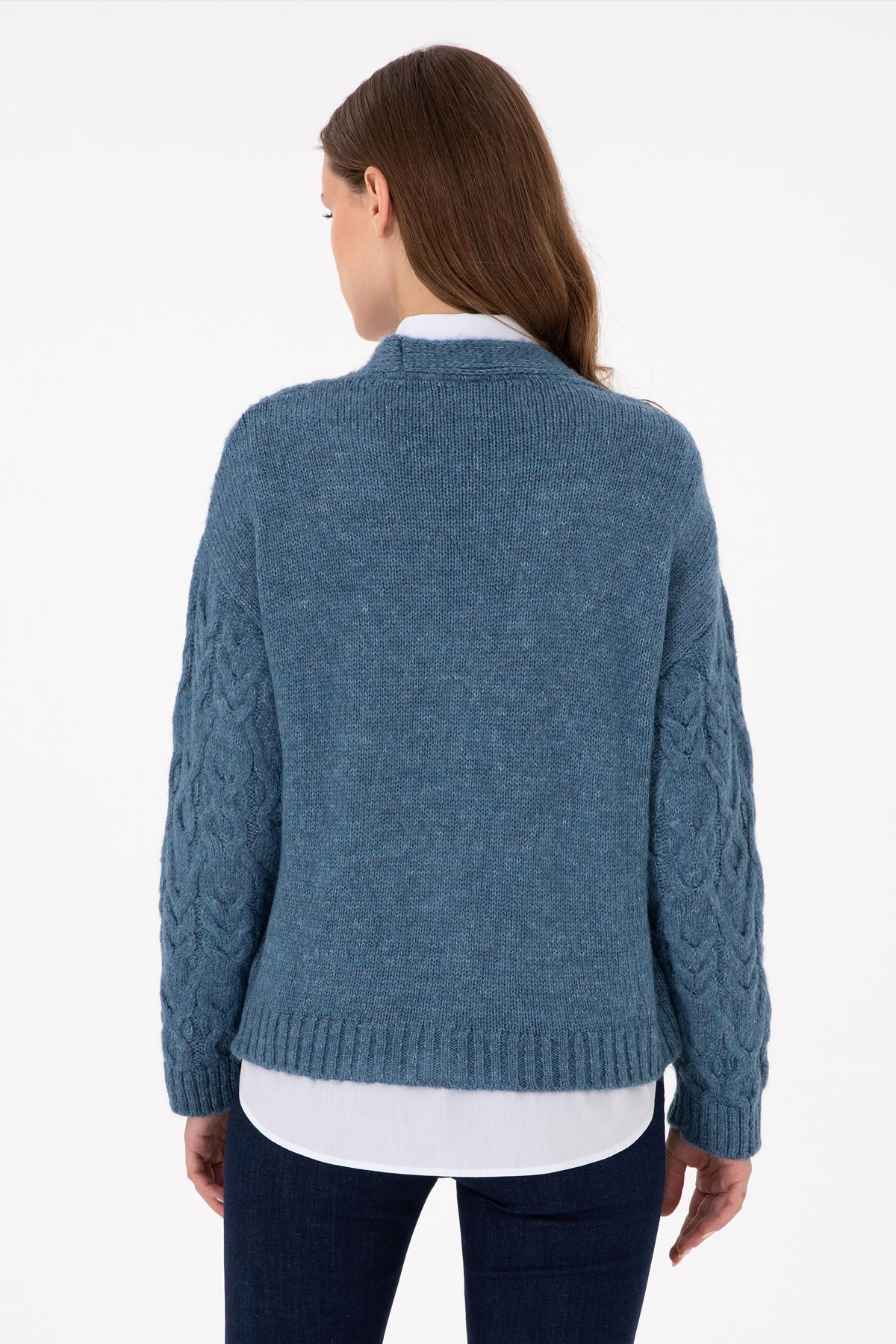 U.S. Polo Assn. Kadın Hırka 50293020-VR032 Mavi