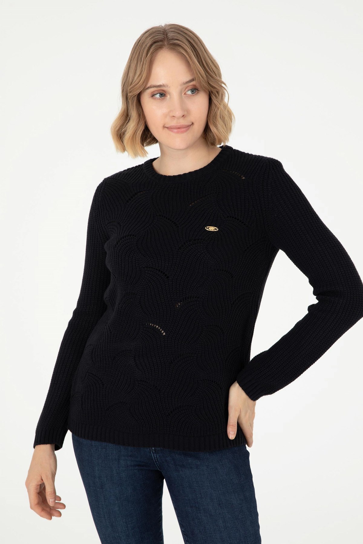 U.S. Polo Assn. Kadın Kazak 50293054-VR033 Lacivert