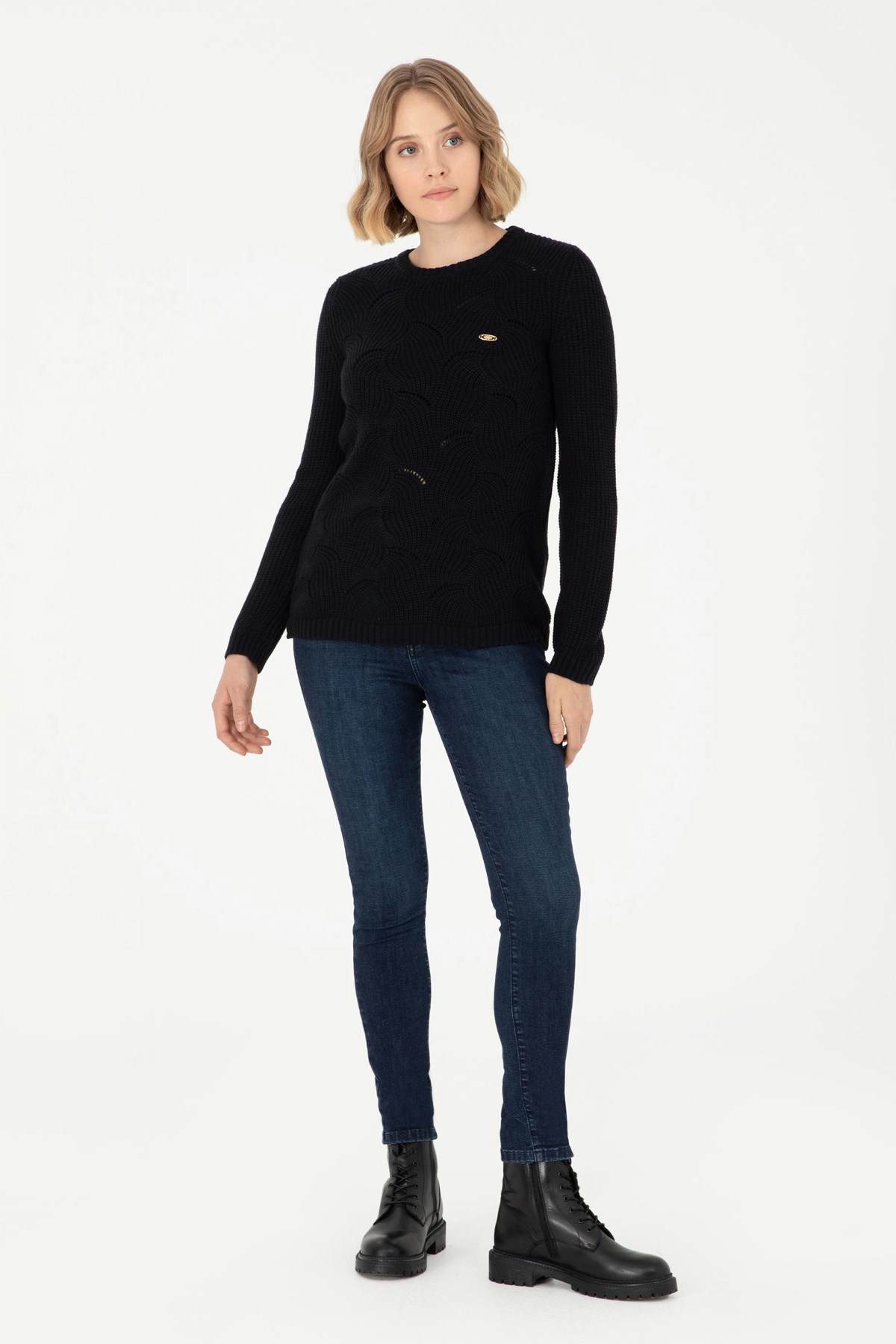 U.S. Polo Assn. Kadın Kazak 50293054-VR033 Lacivert