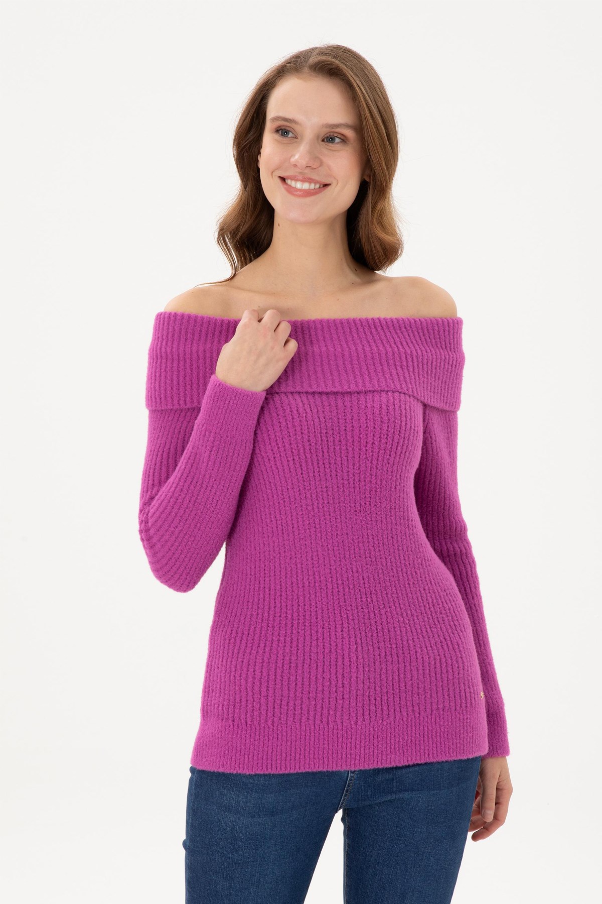 U.S. Polo Assn. Kadın Kazak 50293116-VR023 Pembe