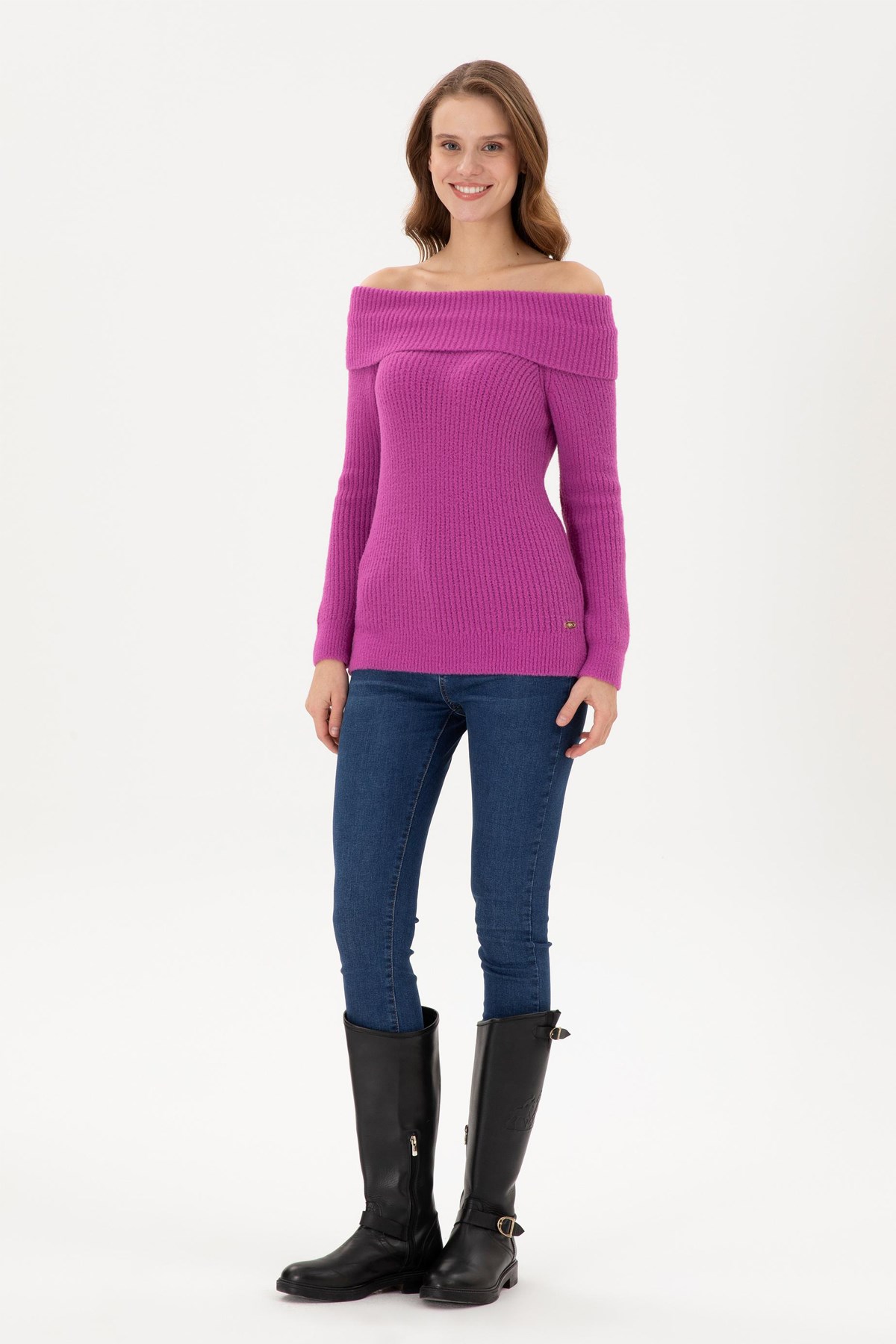 U.S. Polo Assn. Kadın Kazak 50293116-VR023 Pembe