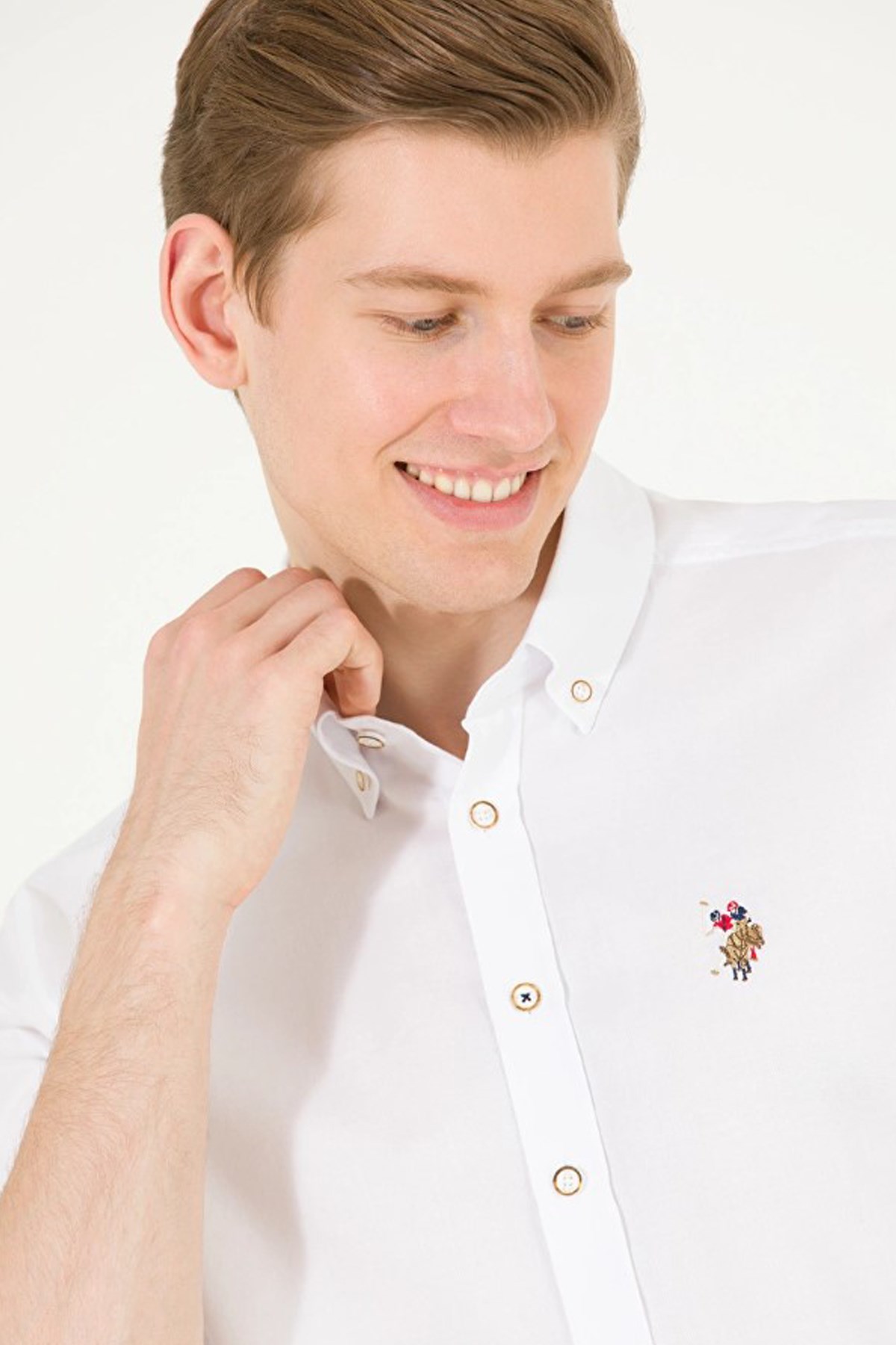 U.S. Polo Assn. Erkek Gömlek 50293847-VR013 Beyaz