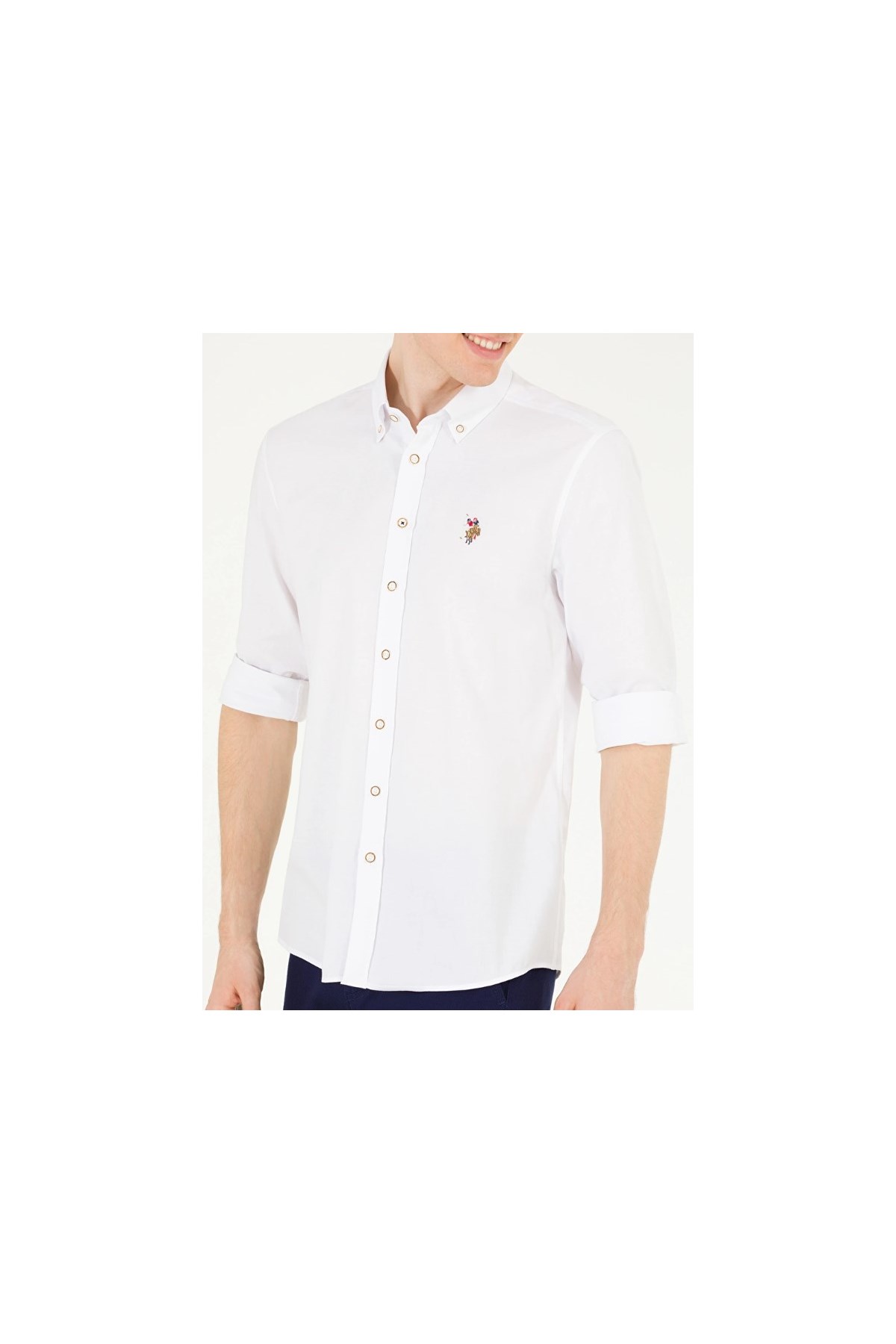 U.S. Polo Assn. Erkek Gömlek 50293847-VR013 Beyaz