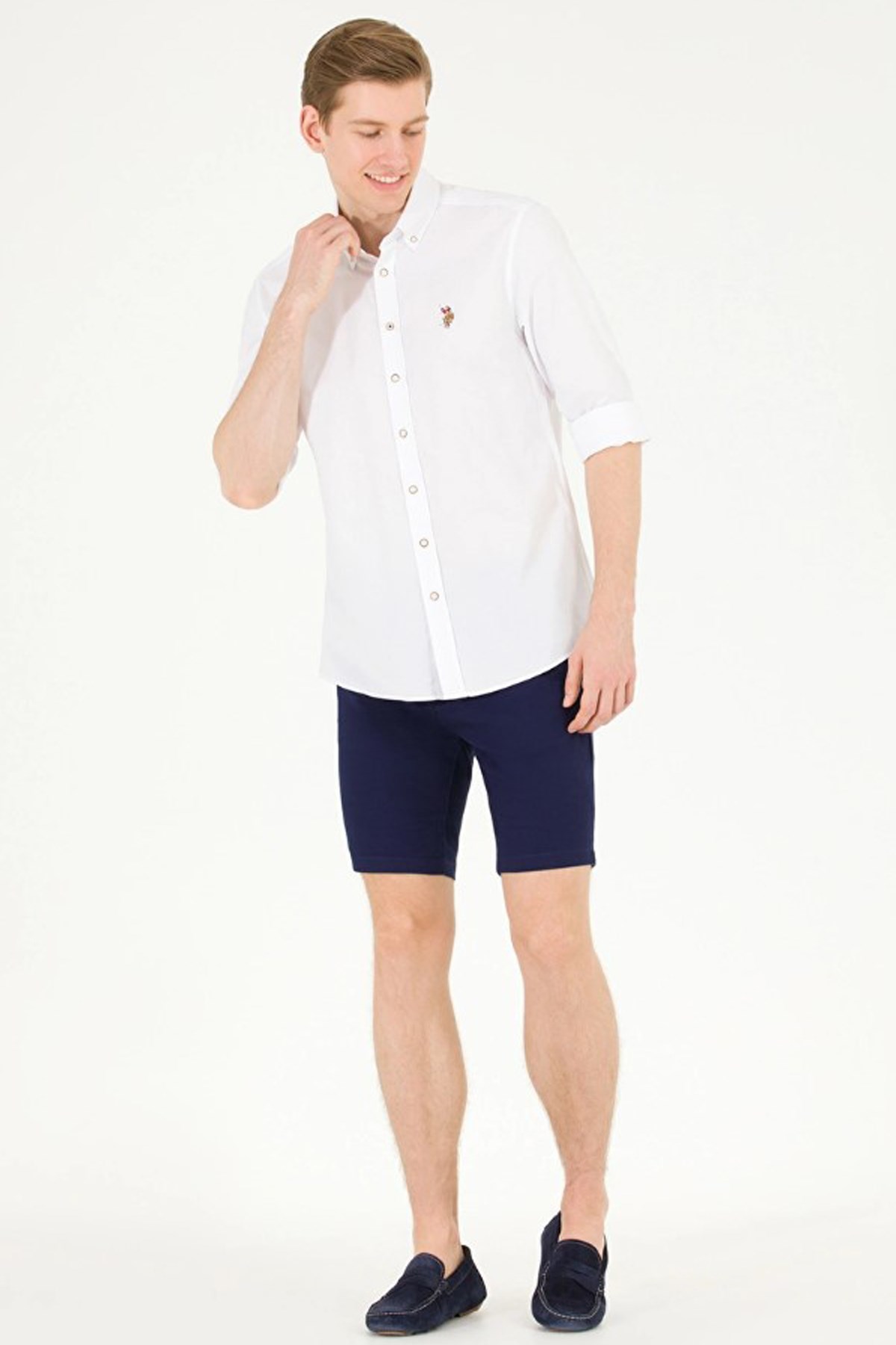 U.S. Polo Assn. Erkek Gömlek 50293847-VR013 Beyaz