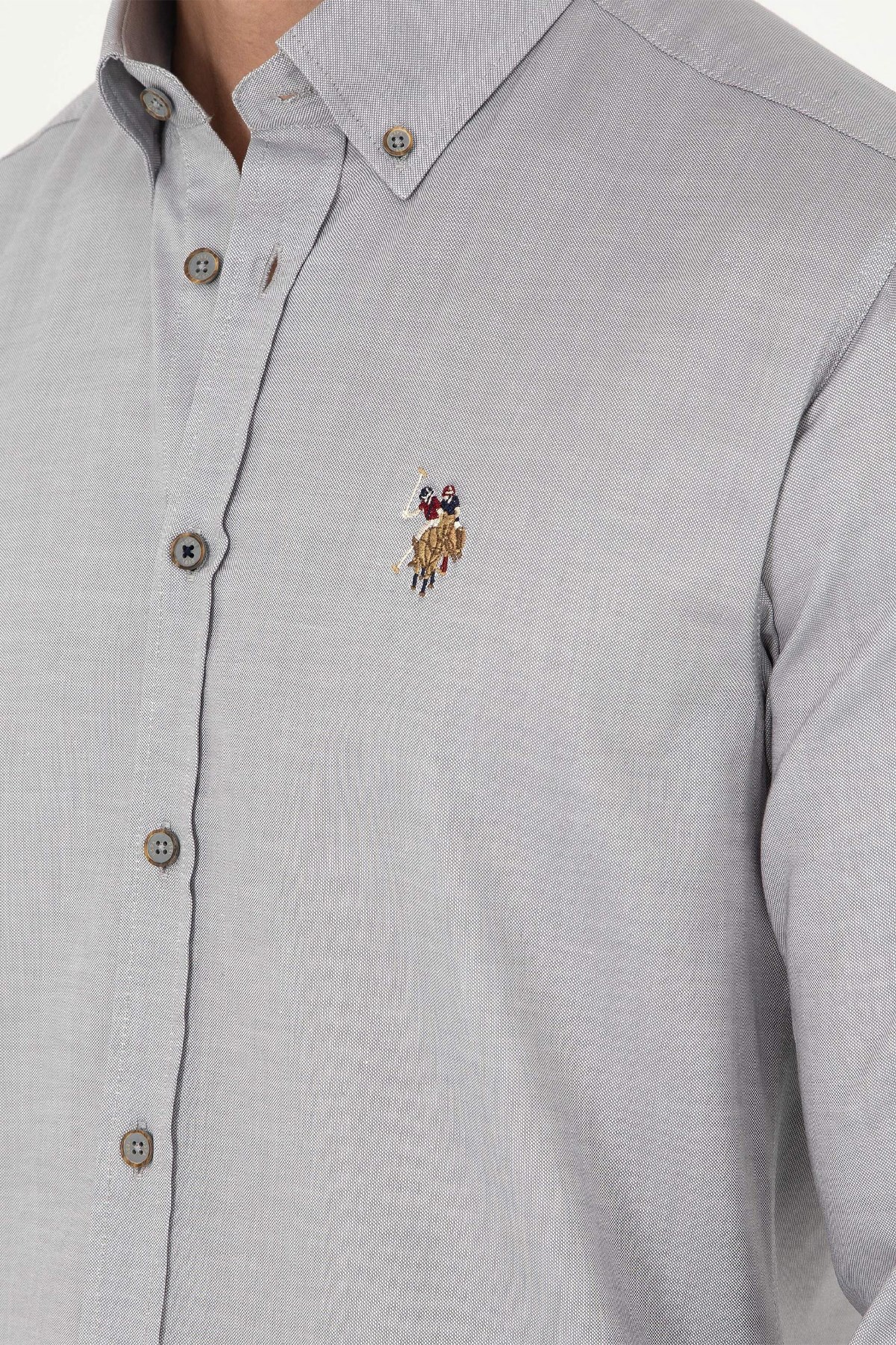 U.S. Polo Assn. Erkek Gömlek 50293847-VR024 Gri