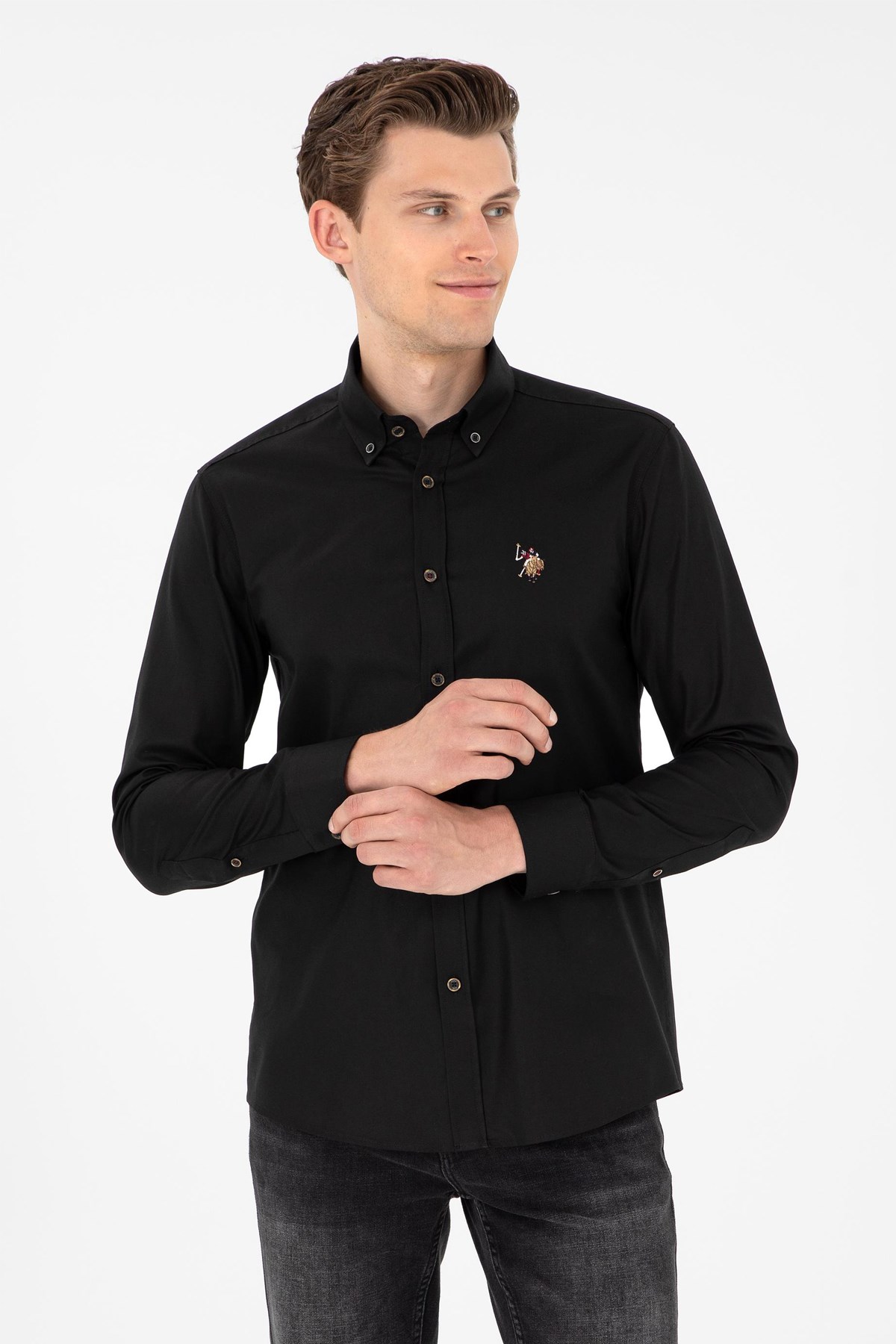 U.S. Polo Assn. Erkek Gömlek 50293847-VR046 Siyah
