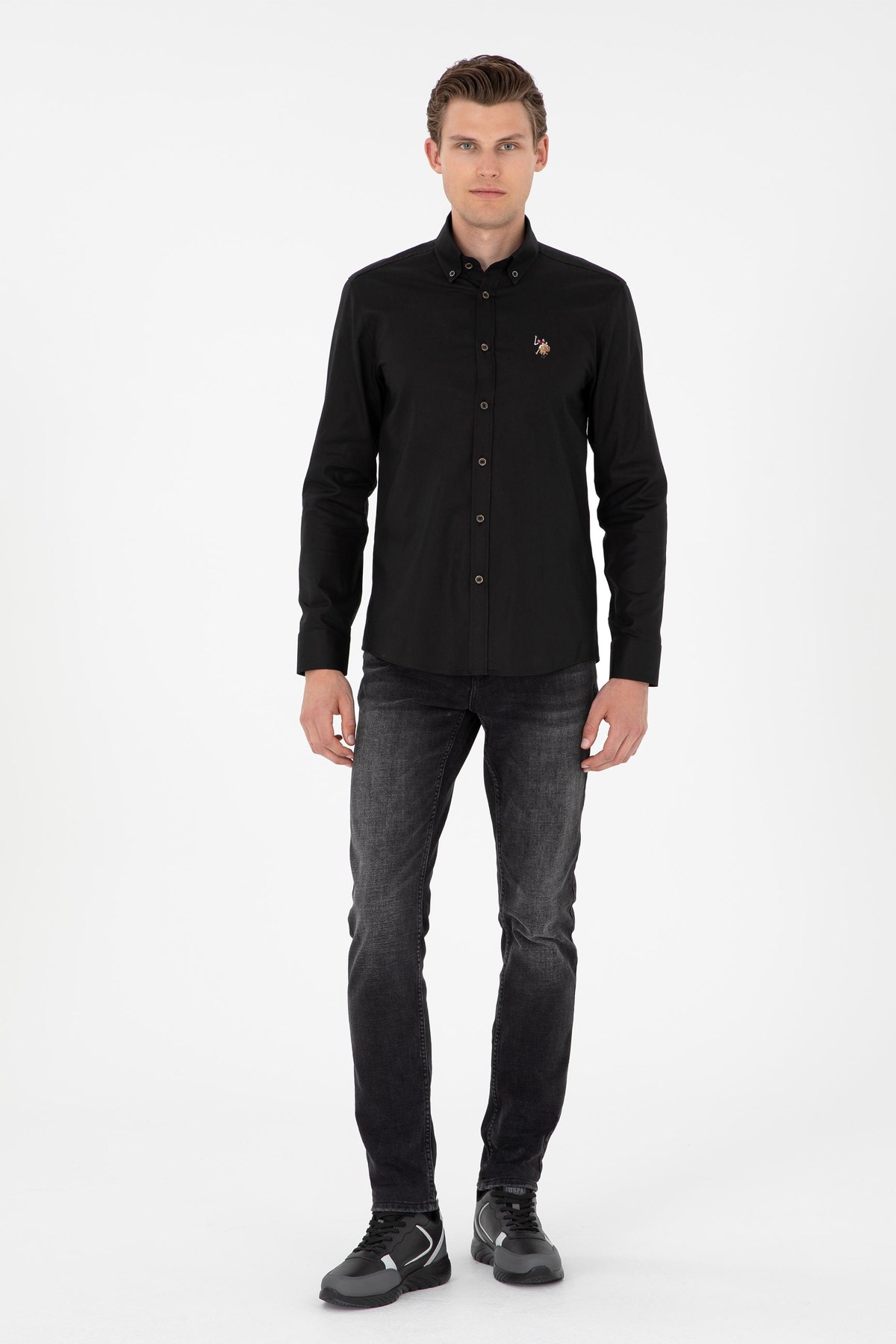 U.S. Polo Assn. Erkek Gömlek 50293847-VR046 Siyah