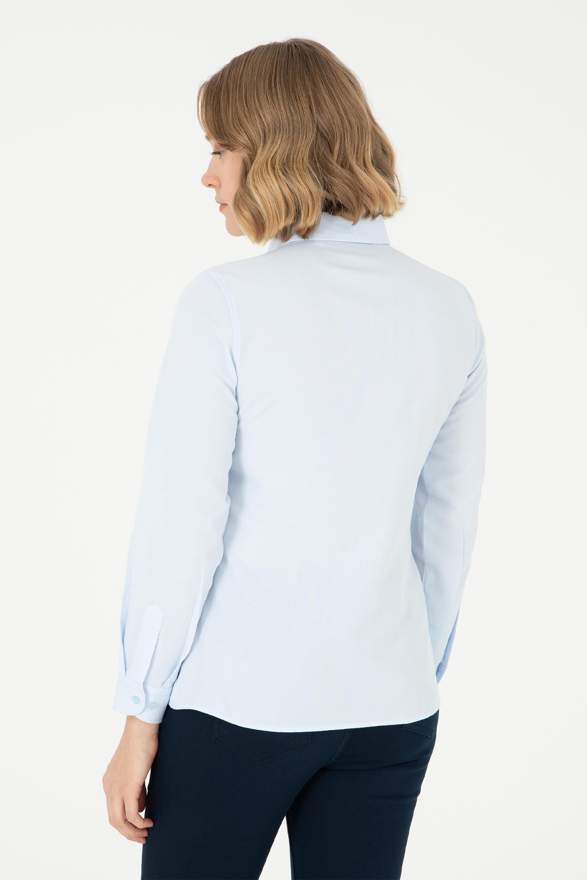 U.S. Polo Assn. Kadın Gömlek 50295704-VR003 Mavi