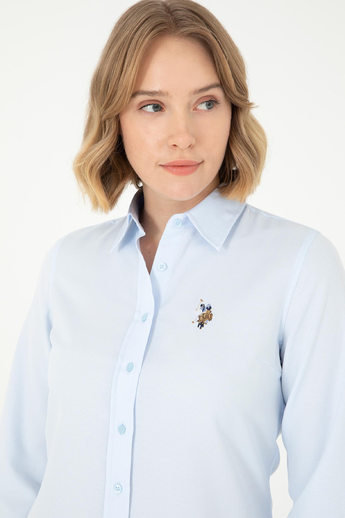 U.S. Polo Assn. Kadın Gömlek 50295704-VR003 Mavi