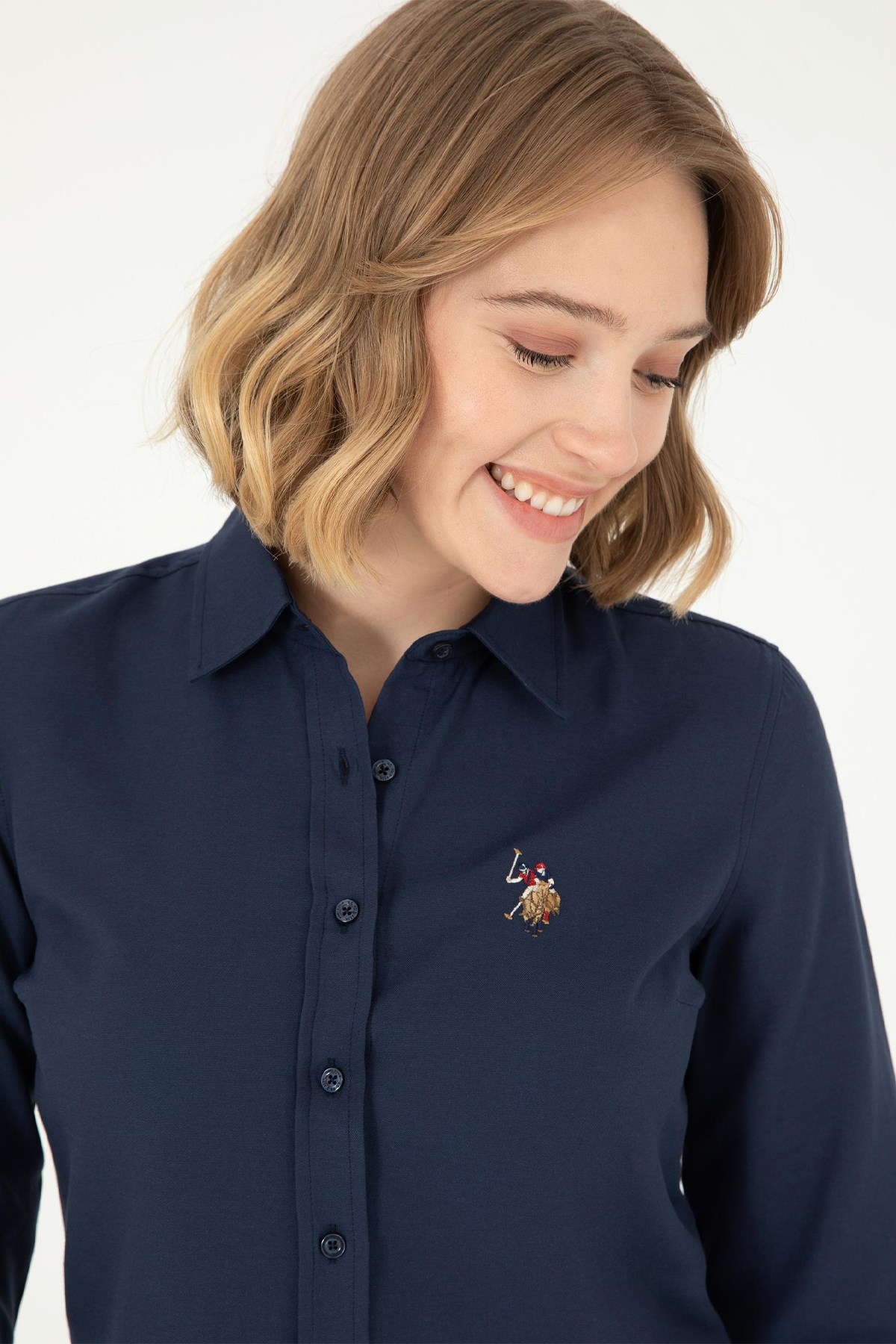 U.S. Polo Assn. Kadın Gömlek 50295704-VR033 Lacivert