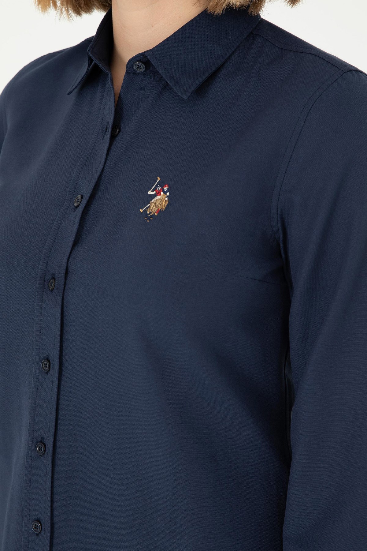 U.S. Polo Assn. Kadın Gömlek 50295704-VR033 Lacivert