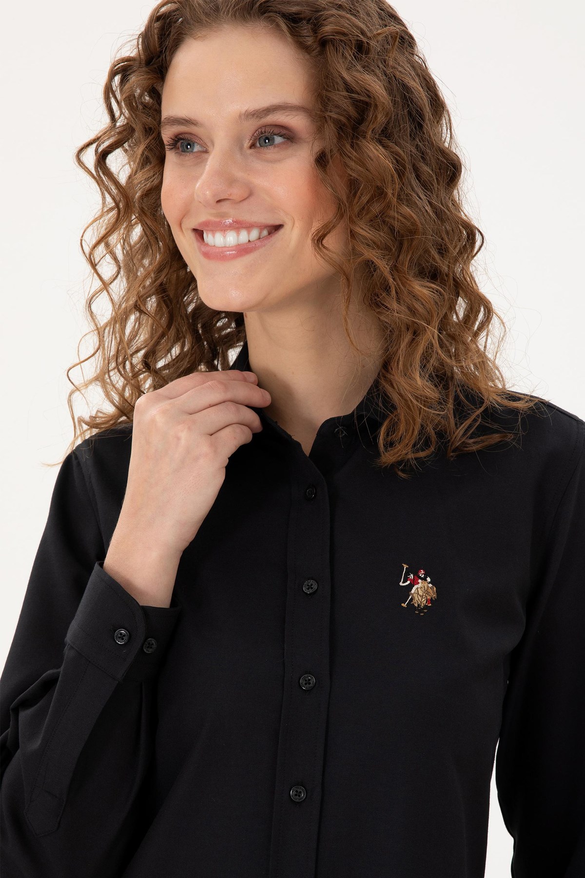 U.S. Polo Assn. Kadın Gömlek 50295704-VR046 Siyah