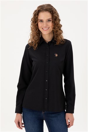 U.S. Polo Assn. Kadın Gömlek 50295704-VR046 Siyah