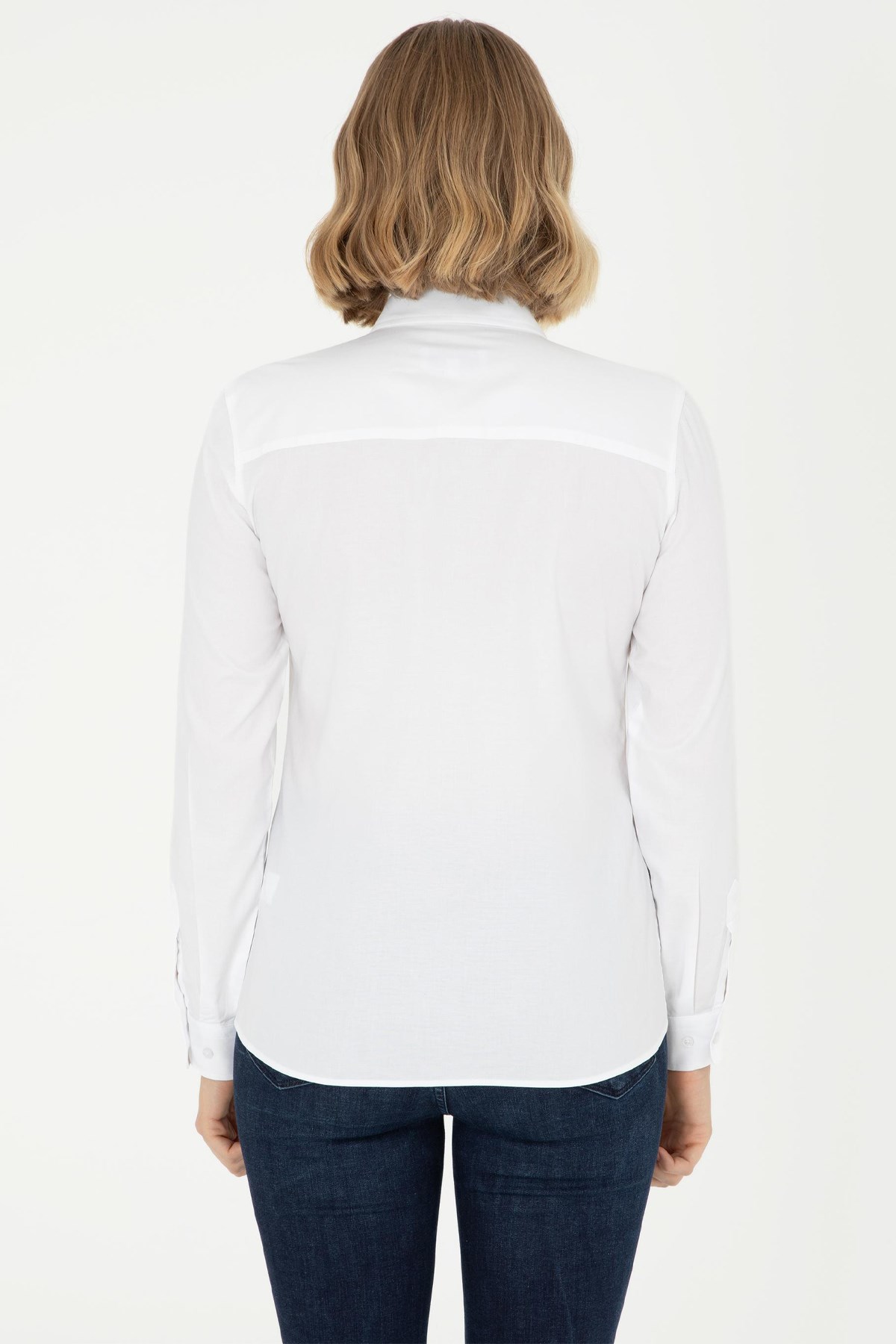 U.S. Polo Assn. Kadın Gömlek 50295710-VR013 Beyaz