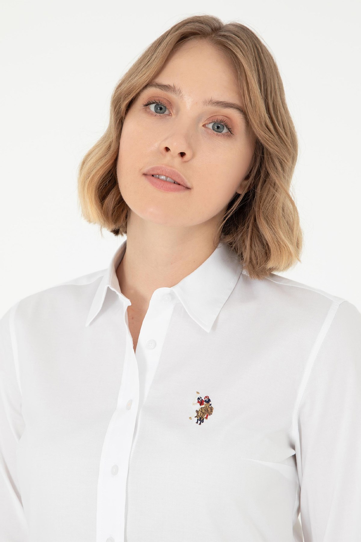 U.S. Polo Assn. Kadın Gömlek 50295710-VR013 Beyaz