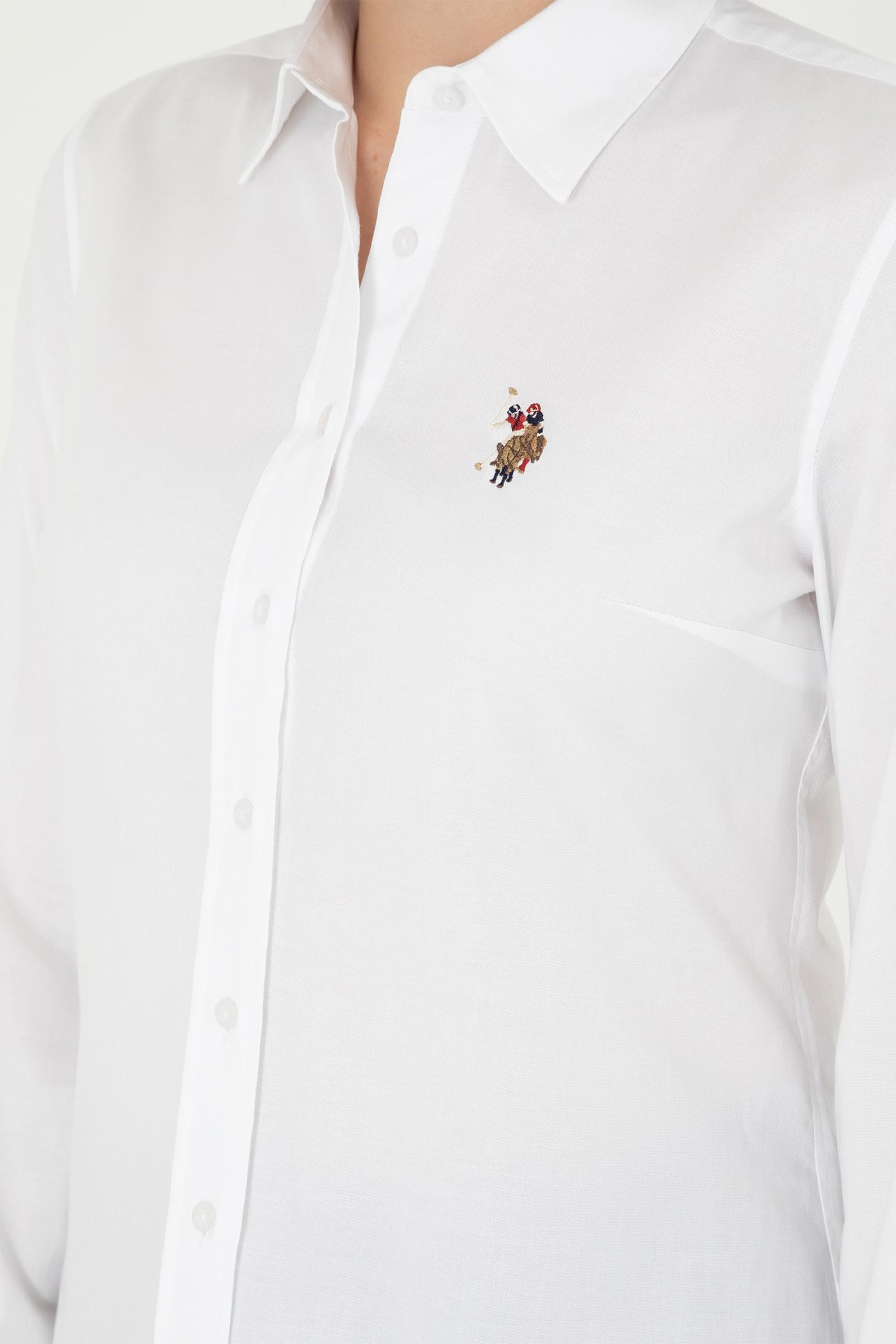 U.S. Polo Assn. Kadın Gömlek 50295710-VR013 Beyaz