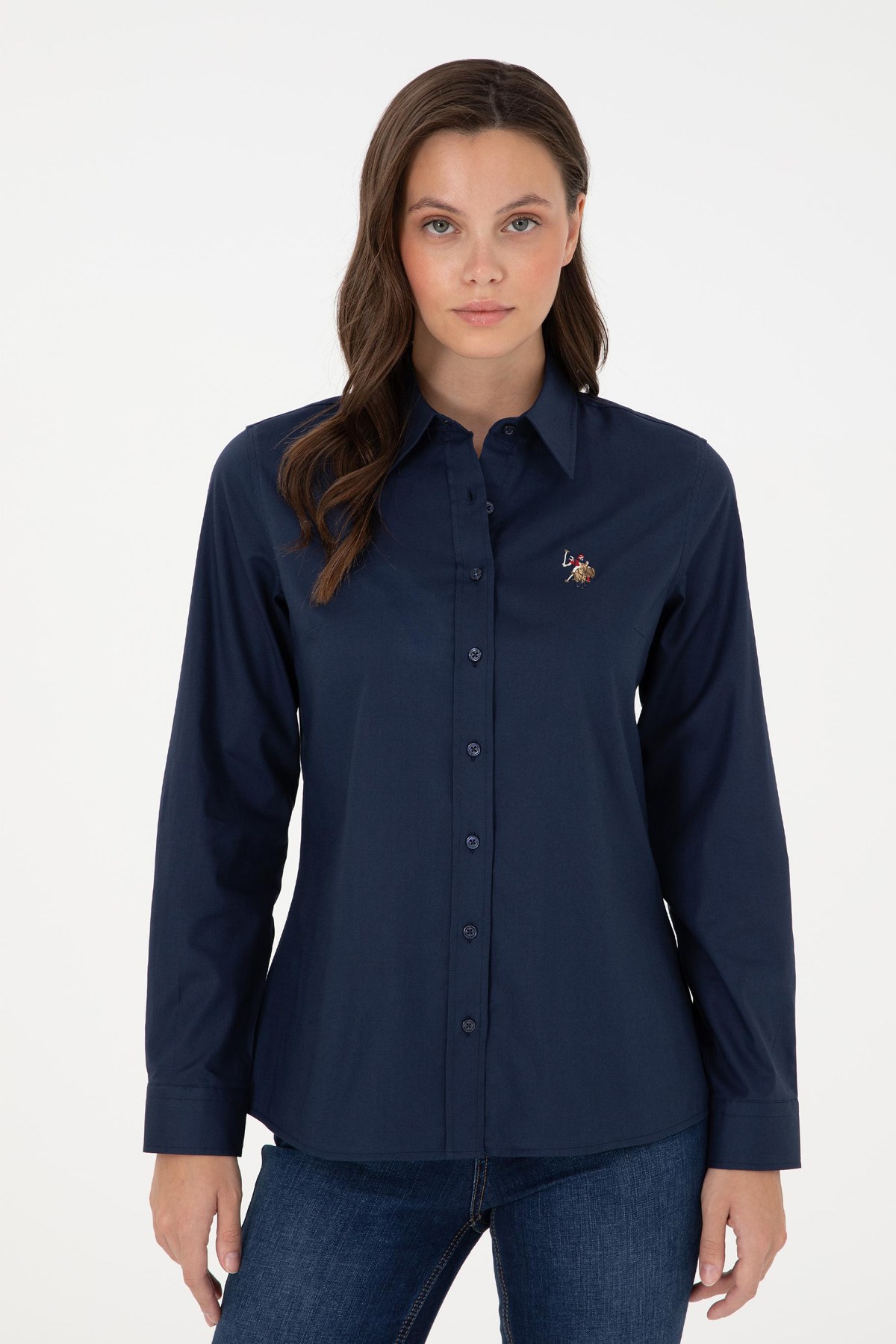 U.S. Polo Assn. Kadın Gömlek 50295710-VR033 Lacivert