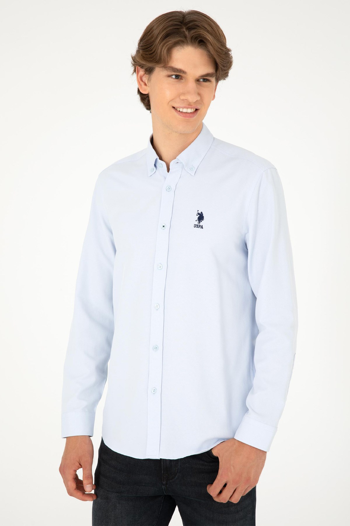 U.S. Polo Assn. Erkek Gömlek 50295897-VR003 Mavi