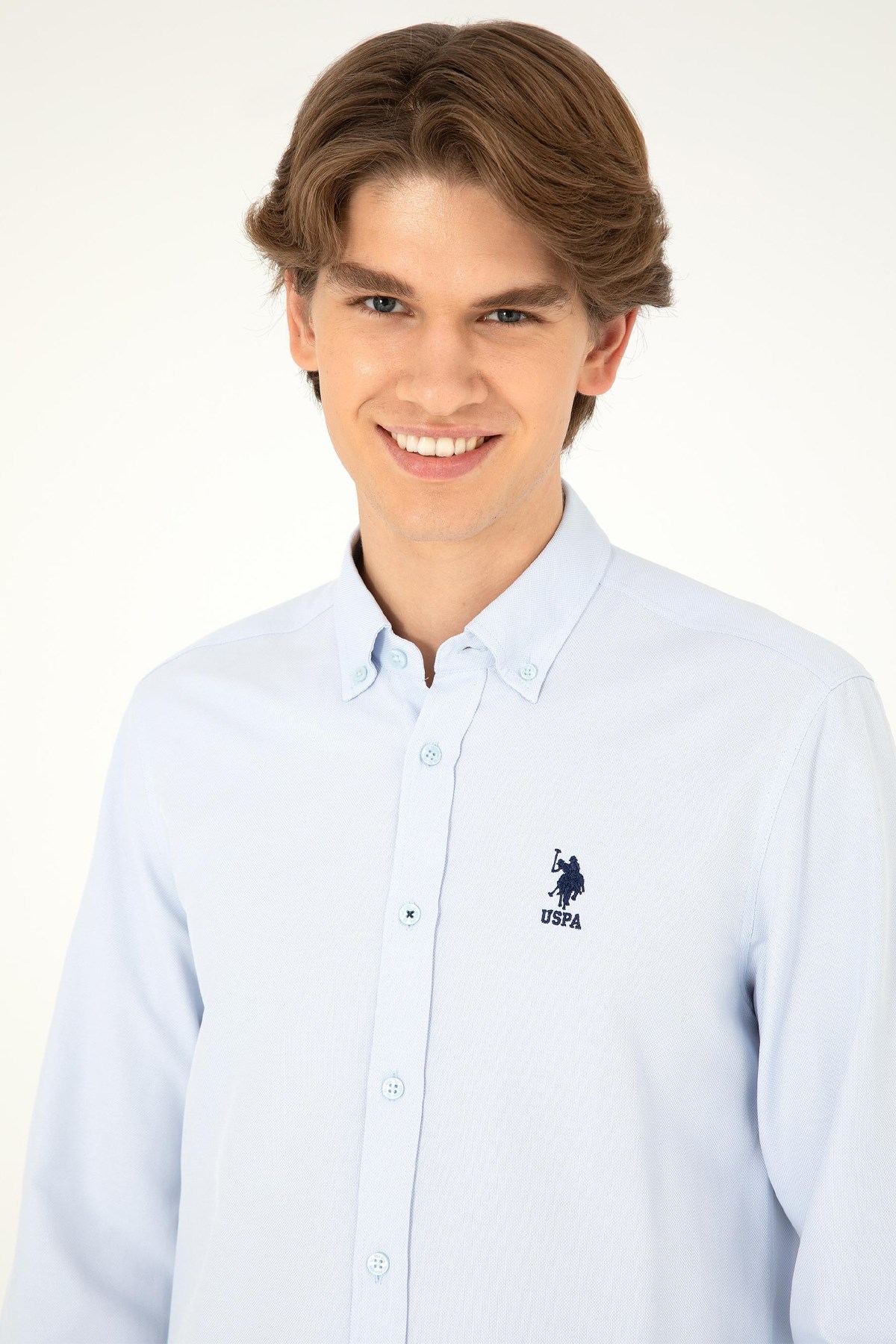 U.S. Polo Assn. Erkek Gömlek 50295897-VR003 Mavi