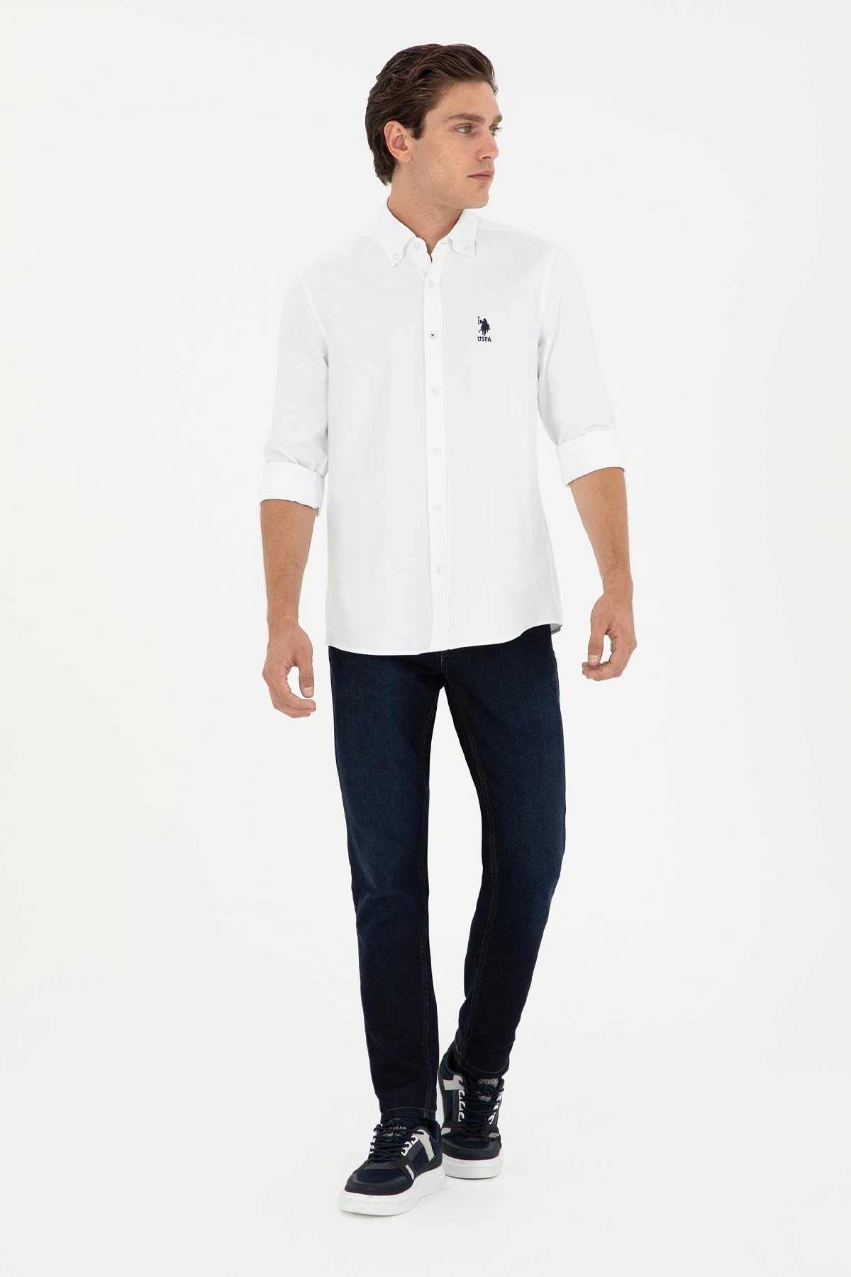 U.S. Polo Assn. Erkek Gömlek 50295897-VR013 Beyaz