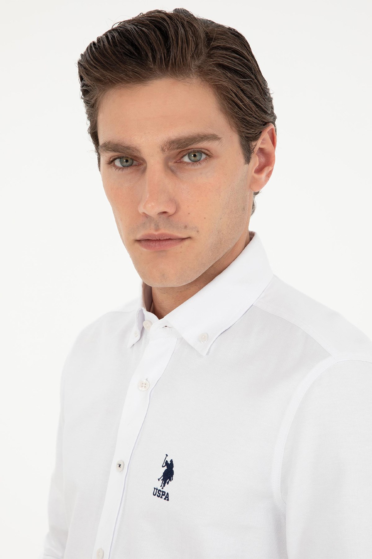 U.S. Polo Assn. Erkek Gömlek 50295897-VR013 Beyaz