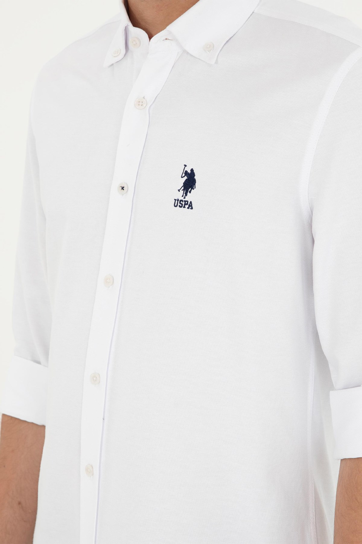 U.S. Polo Assn. Erkek Gömlek 50295897-VR013 Beyaz