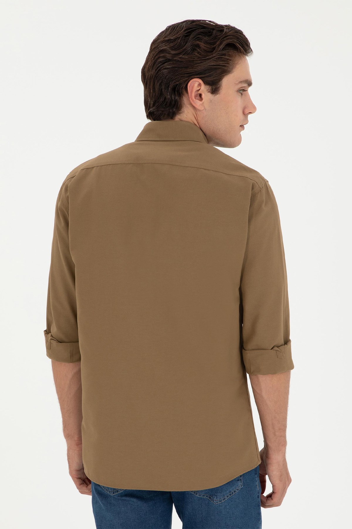 U.S. Polo Assn. Erkek Gömlek 50295897-VR027 Haki