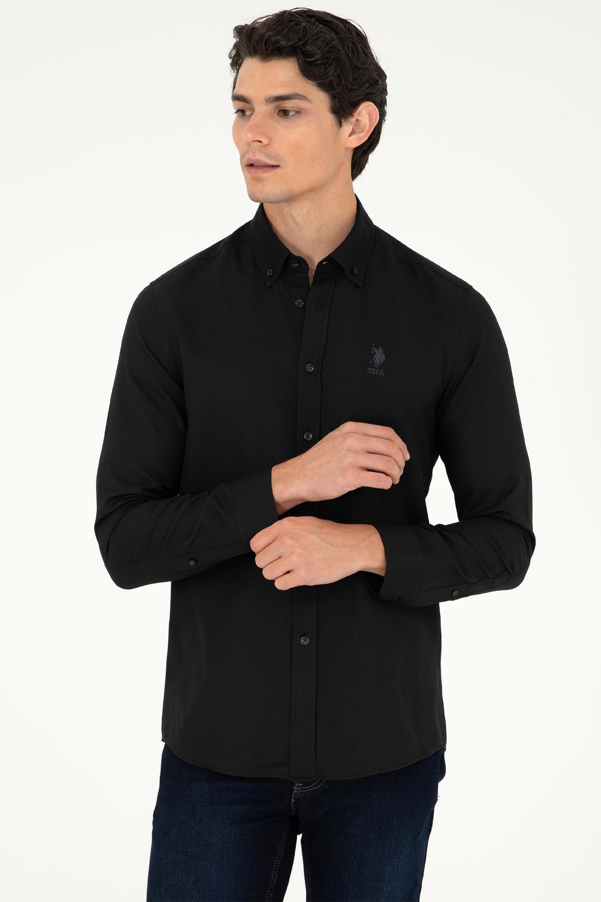 U.S. Polo Assn. Erkek Gömlek 50295897-VR046 Siyah