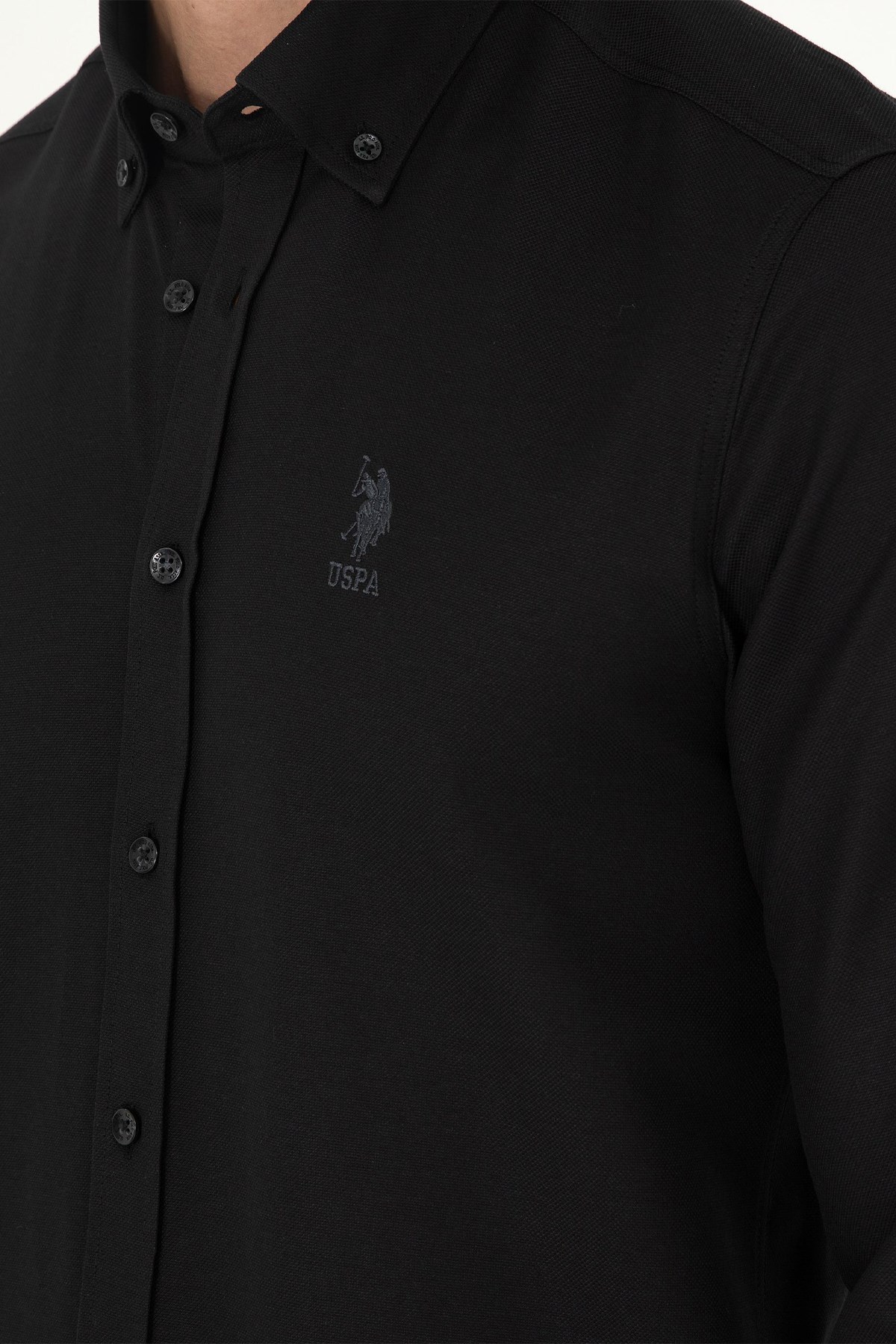 U.S. Polo Assn. Erkek Gömlek 50295897-VR046 Siyah