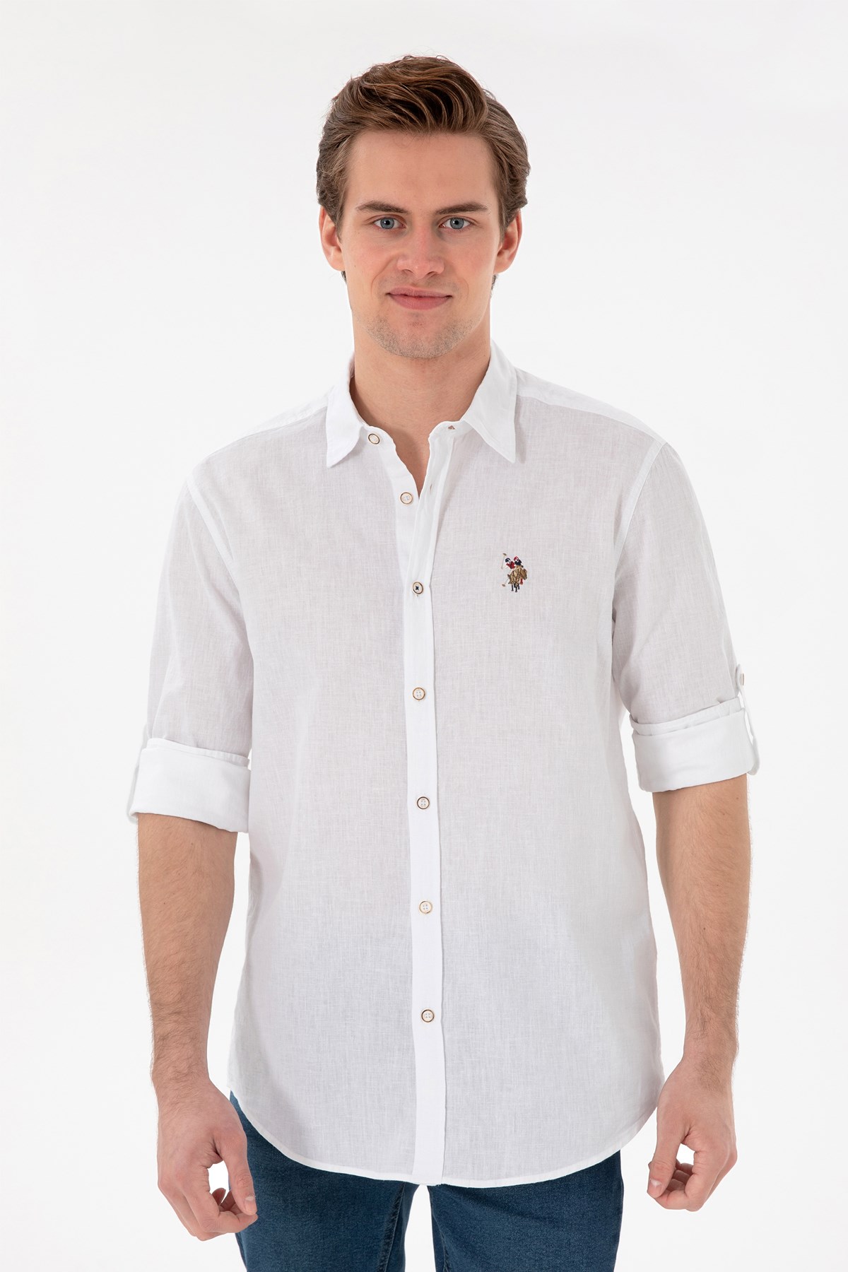 Us. Polo Assn. Erkek Gömlek 50297868-Vr013 Beyaz