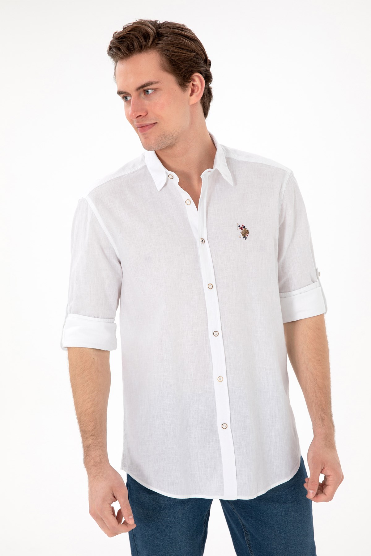 Us. Polo Assn. Erkek Gömlek 50297868-Vr013 Beyaz
