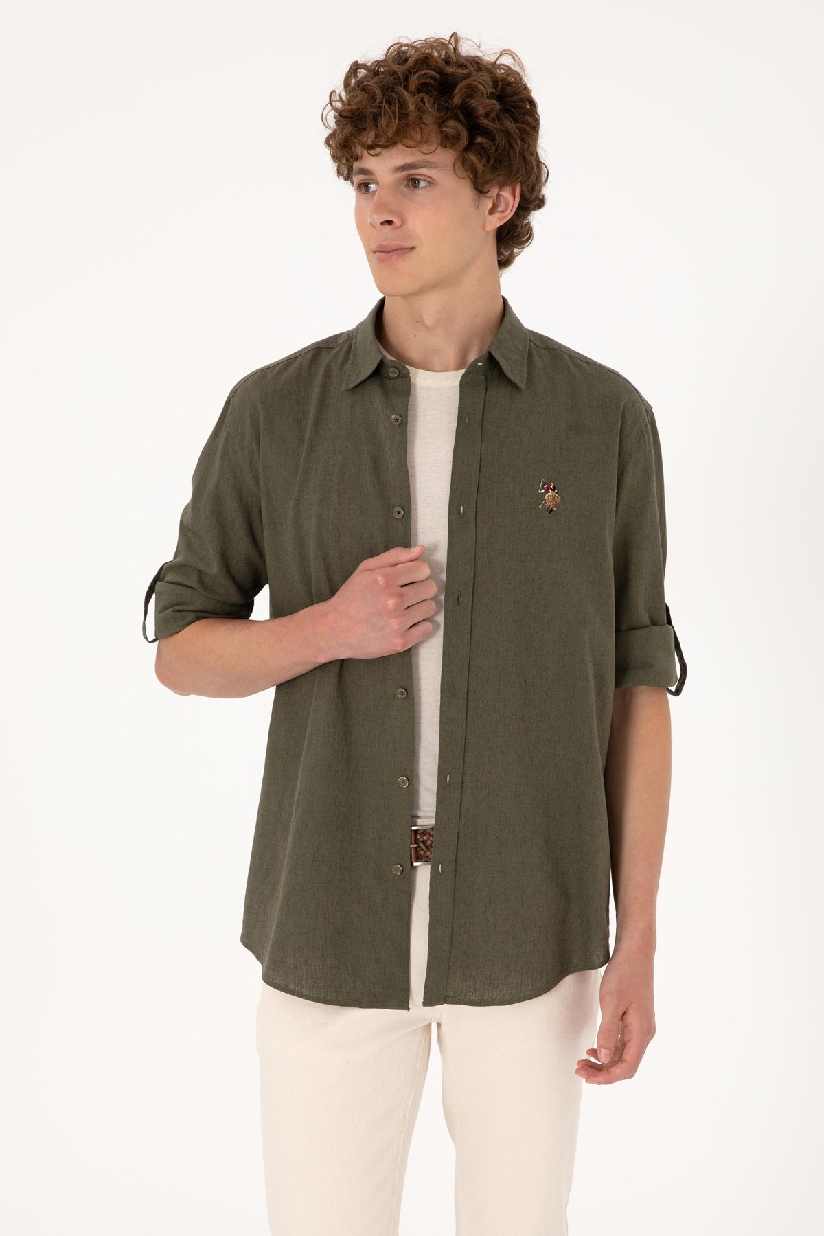 Us. Polo Assn. Erkek Gömlek 50297868-Vr111 Haki