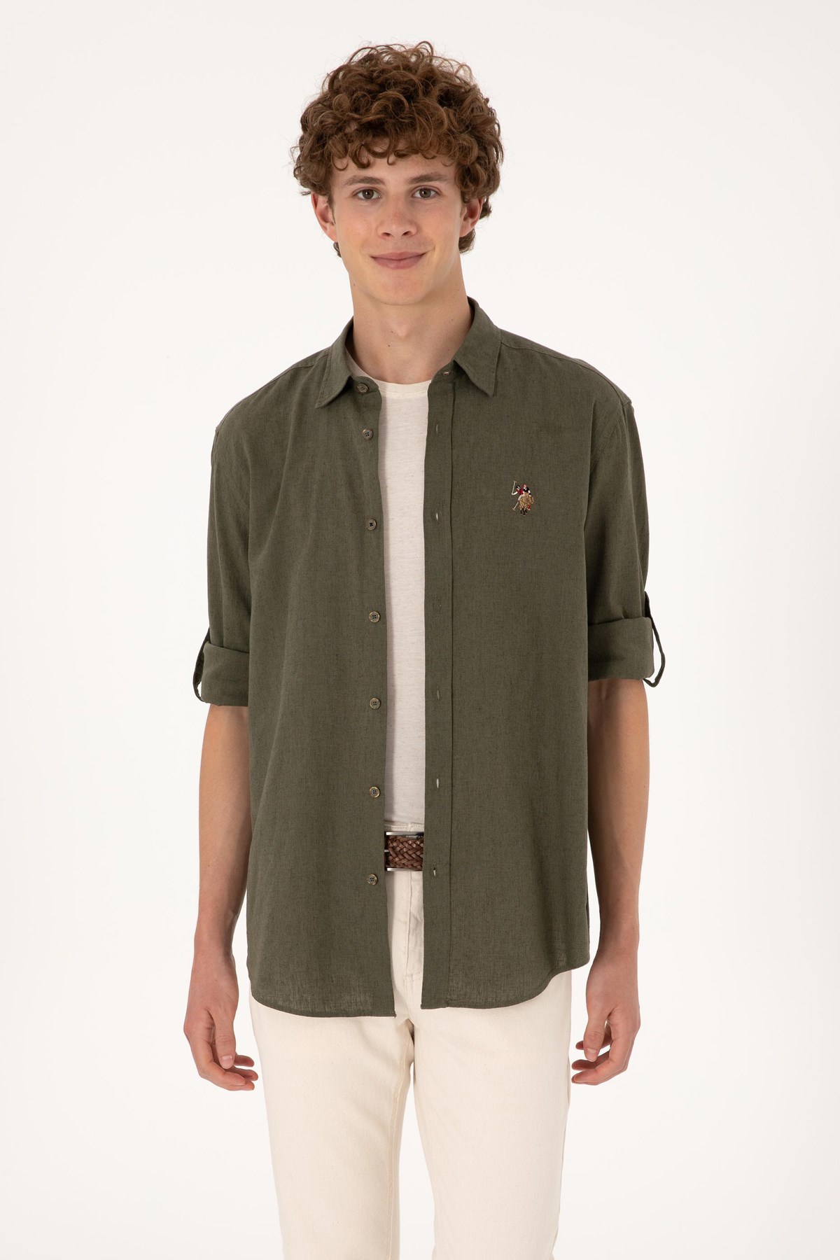 Us. Polo Assn. Erkek Gömlek 50297868-Vr111 Haki