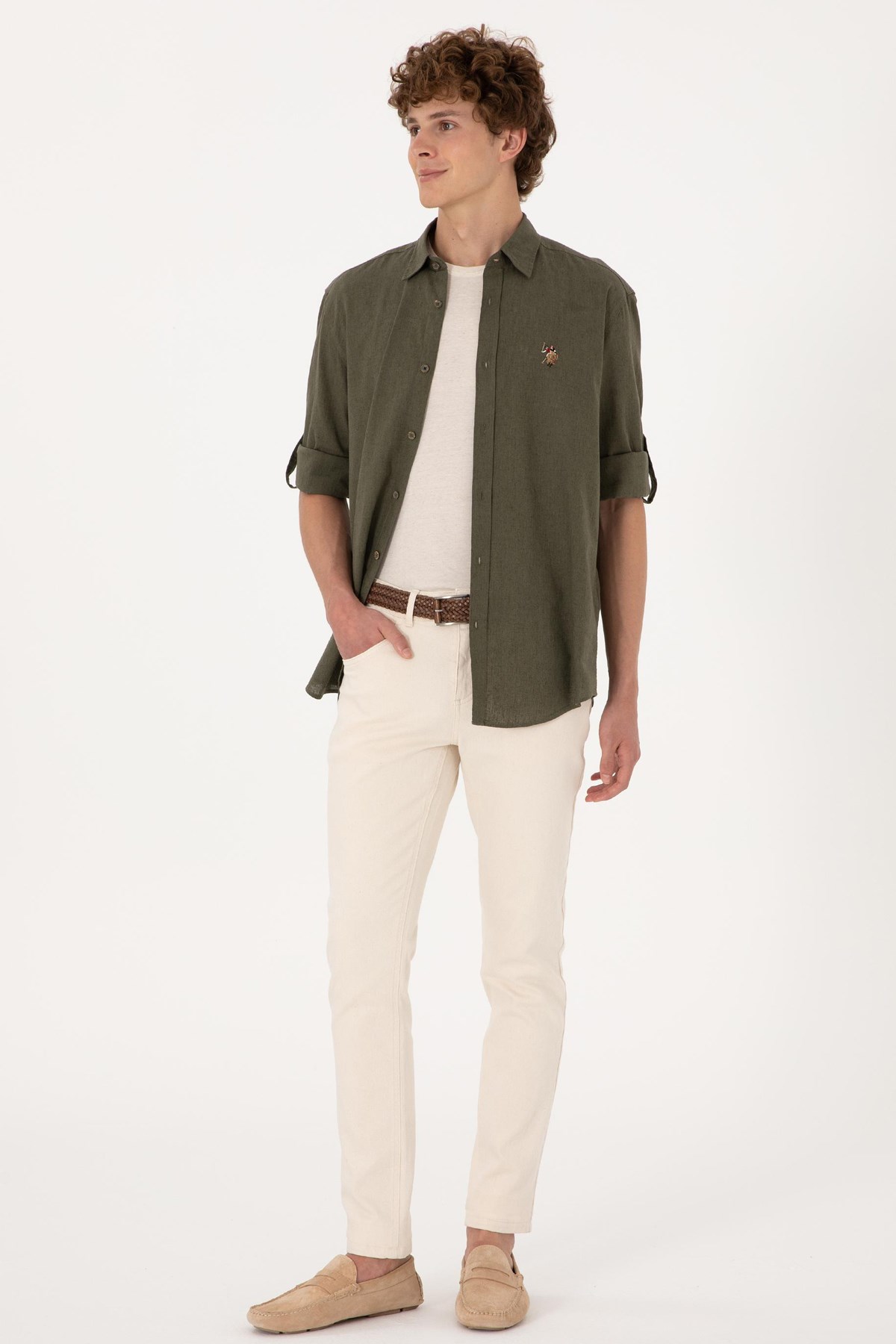 Us. Polo Assn. Erkek Gömlek 50297868-Vr111 Haki