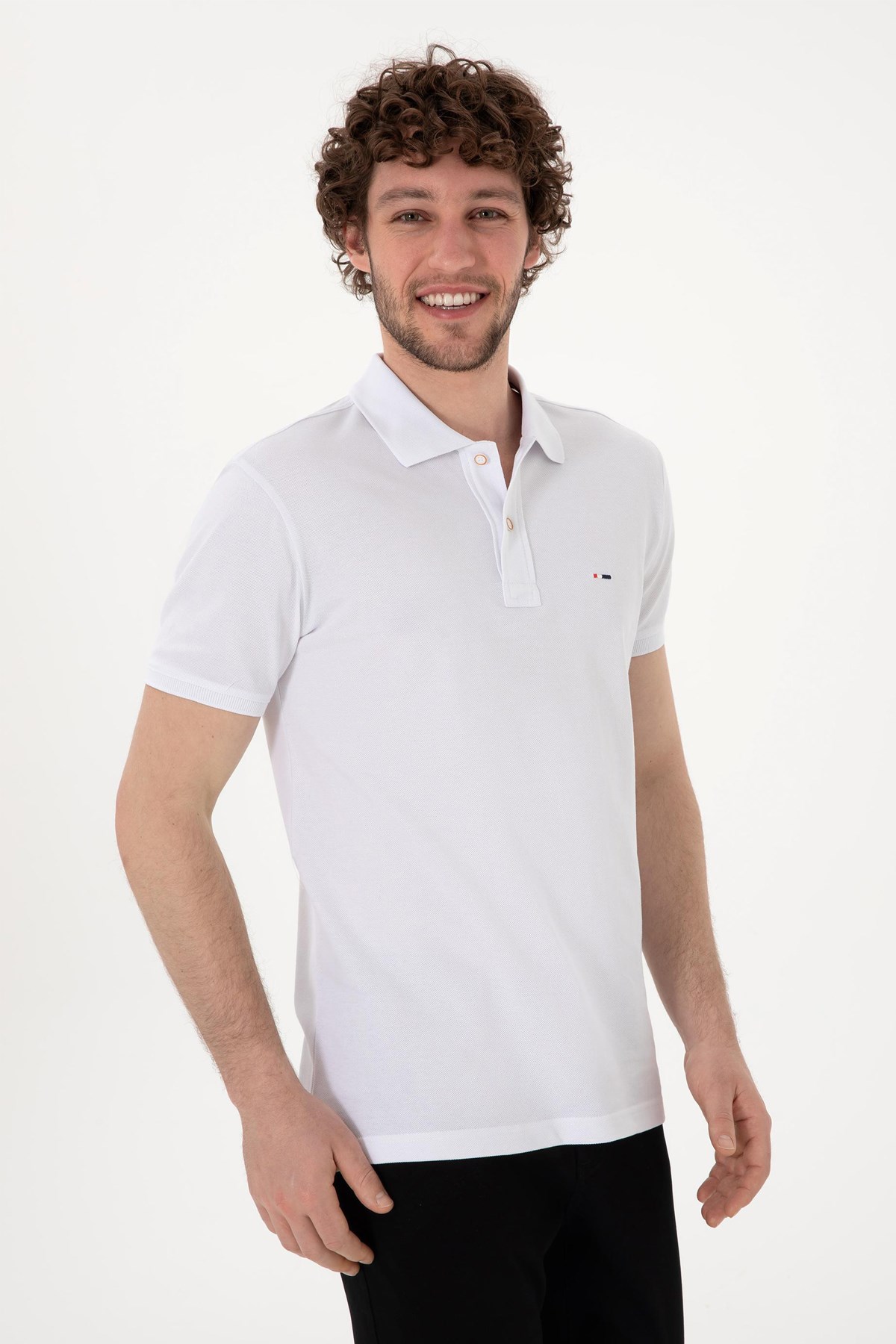 Us. Polo Assn. Erkek Tişört 50297983-Vr013 Beyaz