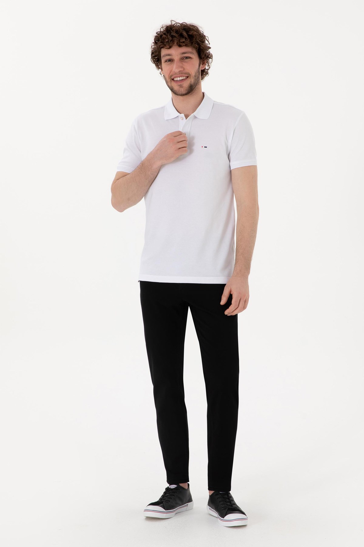Us. Polo Assn. Erkek Tişört 50297983-Vr013 Beyaz