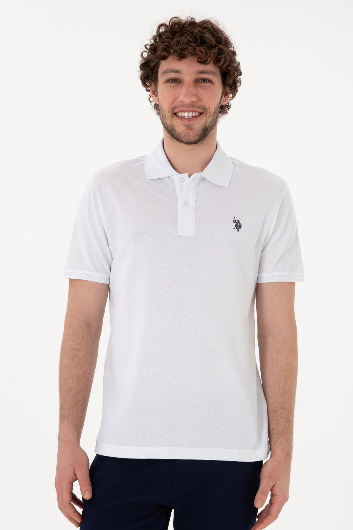 Us. Polo Assn. Erkek Tişört 50297984-Vr013 Beyaz