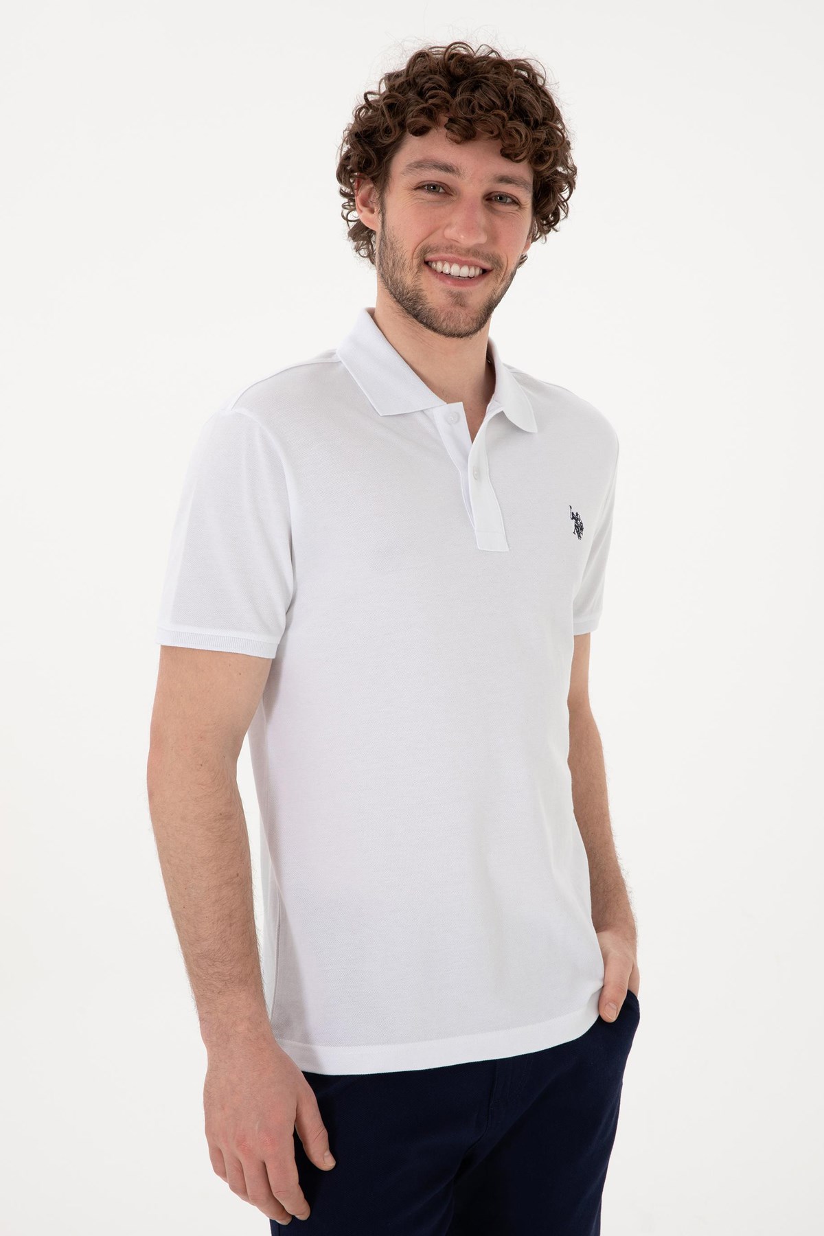 Us. Polo Assn. Erkek Tişört 50297984-Vr013 Beyaz