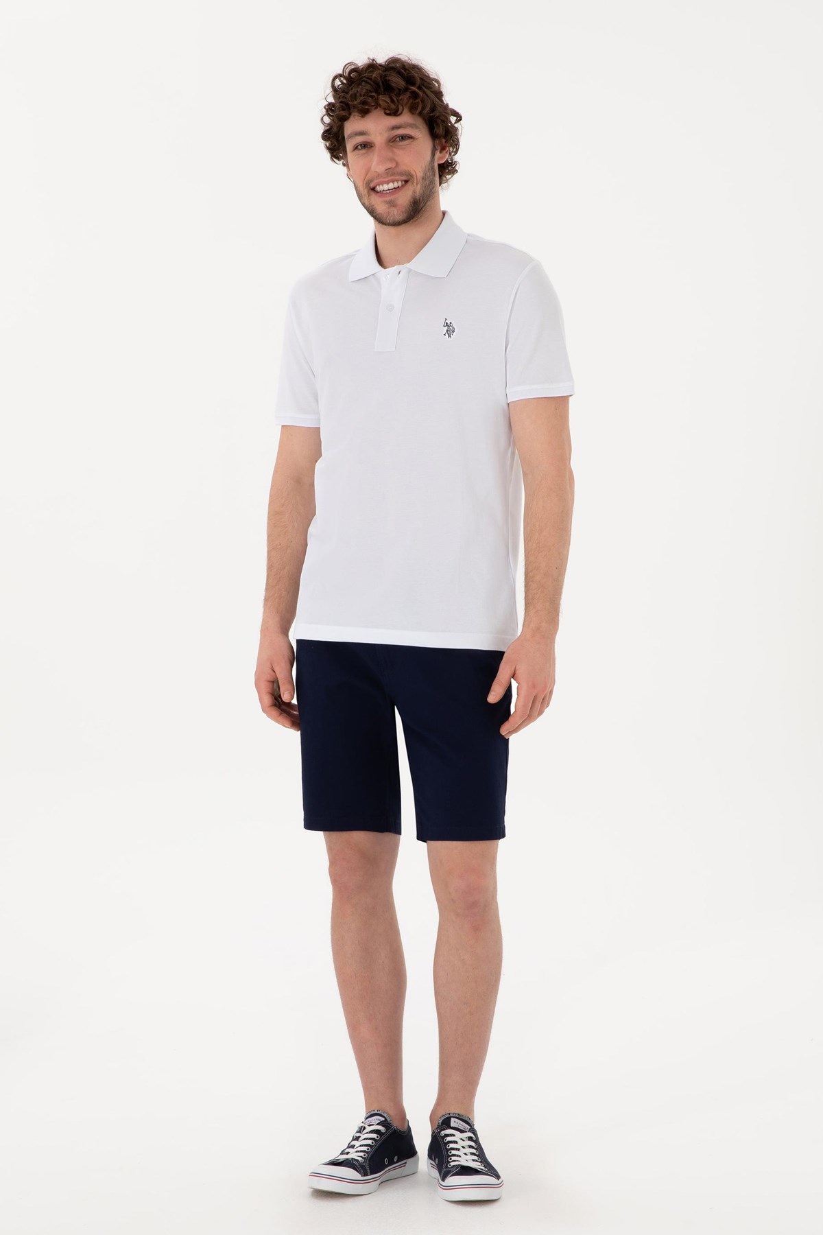 Us. Polo Assn. Erkek Tişört 50297984-Vr013 Beyaz