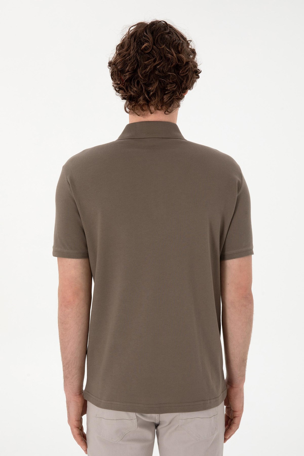 Us. Polo Assn. Erkek Tişört 50297984-Vr052 Bej