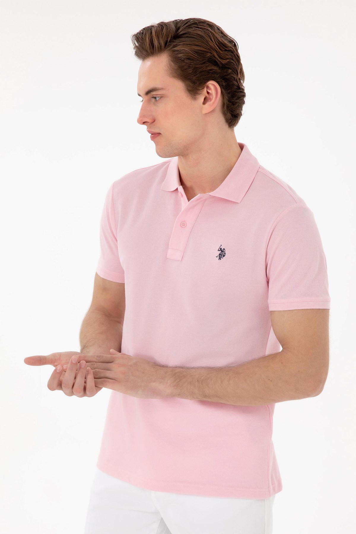 Us. Polo Assn. Erkek Tişört 50297984-Vr078 Pembe