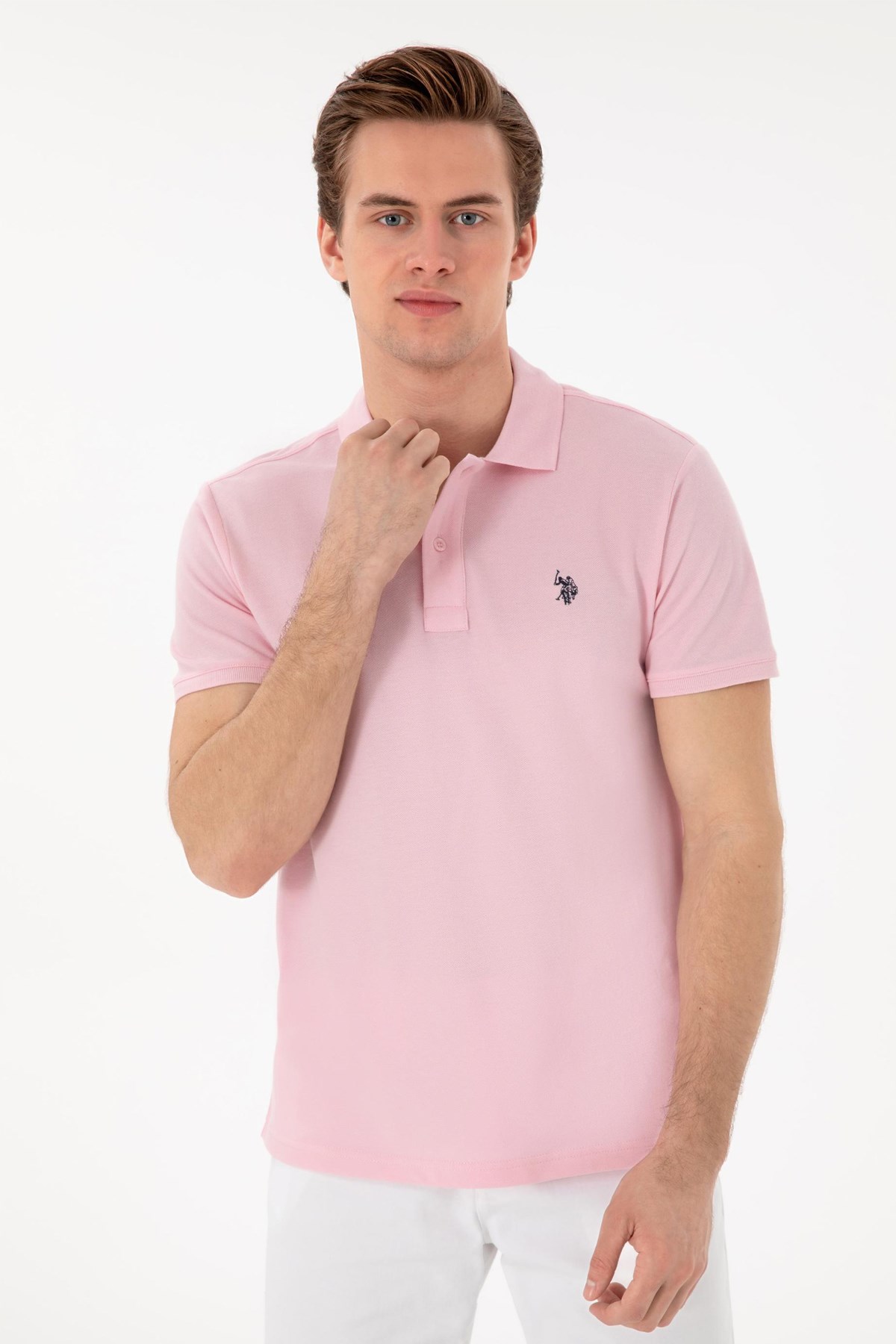 Us. Polo Assn. Erkek Tişört 50297984-Vr078 Pembe