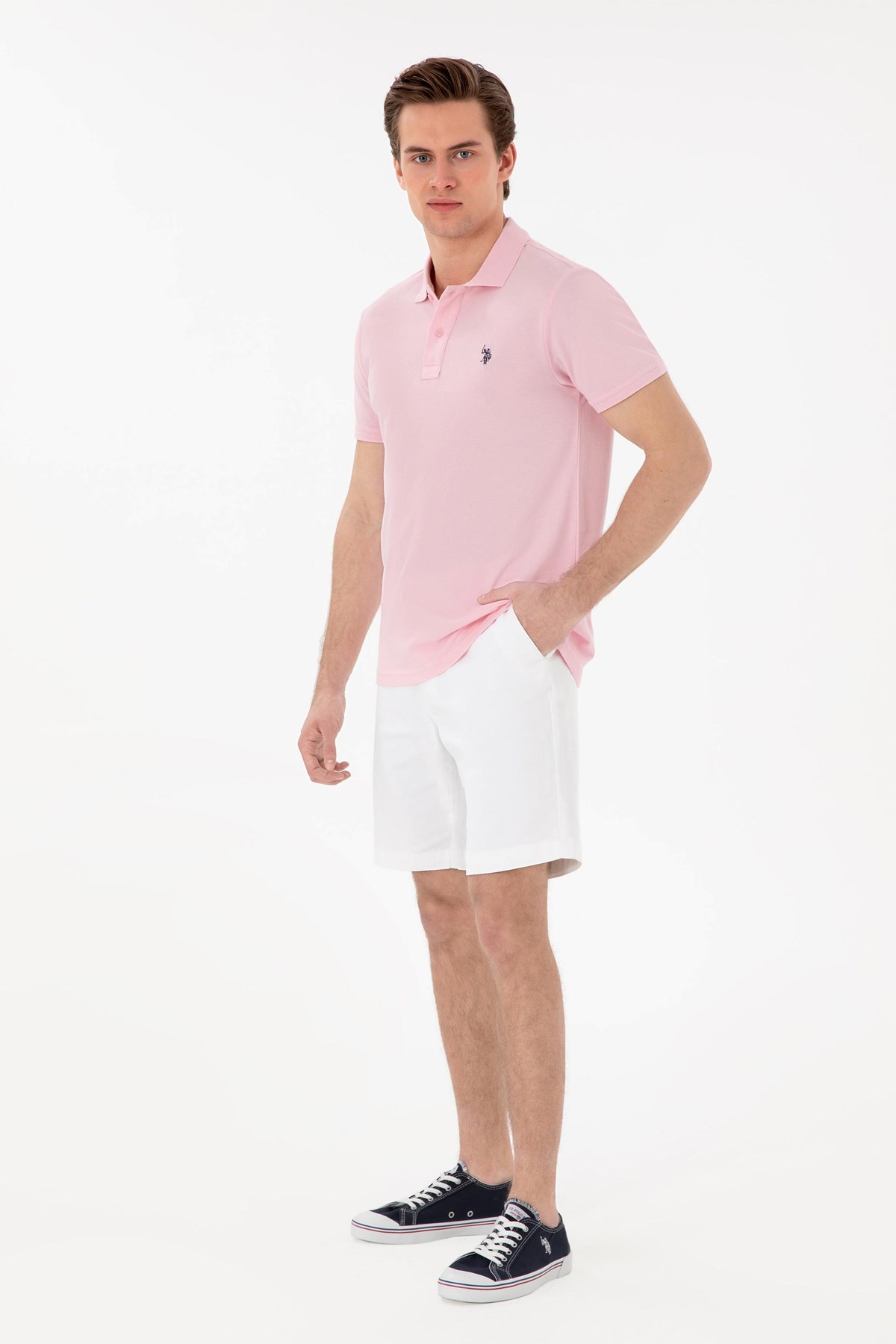 Us. Polo Assn. Erkek Tişört 50297984-Vr078 Pembe