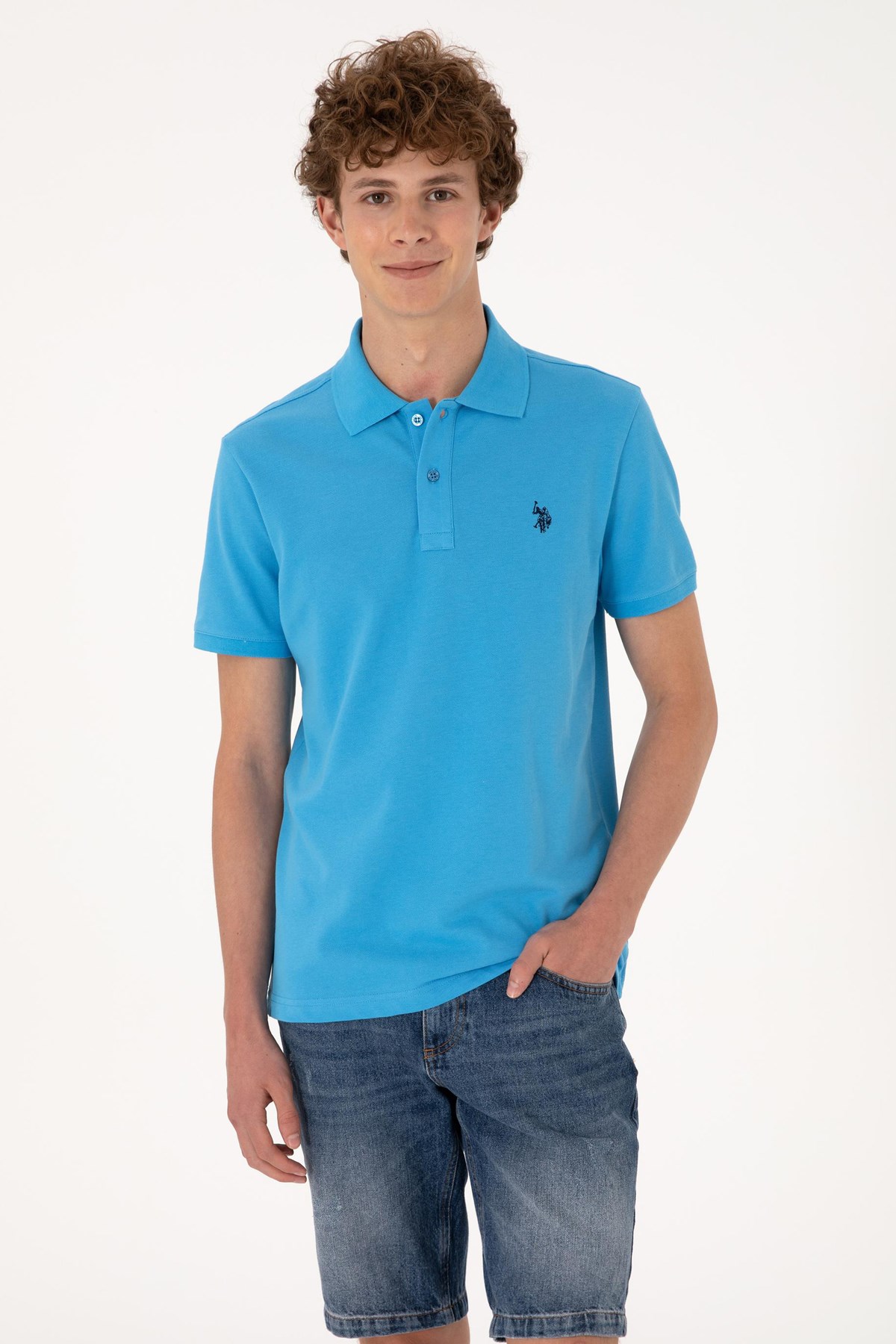 Us. Polo Assn. Erkek Tişört 50297984-Vr093 Mavi
