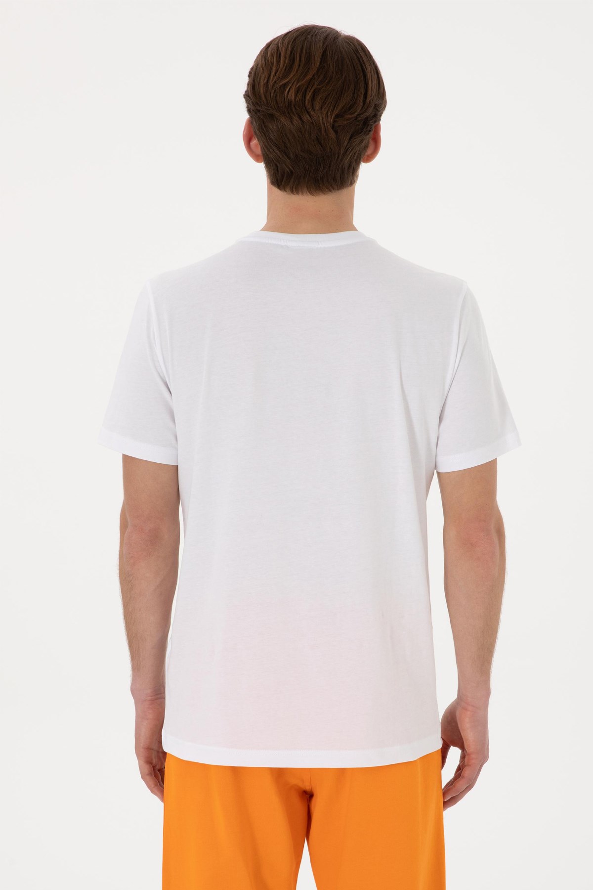 Us. Polo Assn. Erkek Tişört 50297988-Vr013 Beyaz
