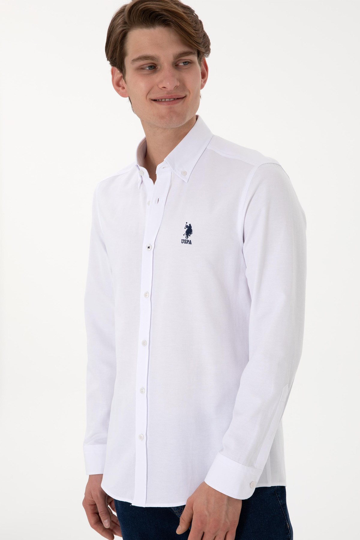 Us. Polo Assn. Erkek Gömlek 50297997-Vr013 Beyaz
