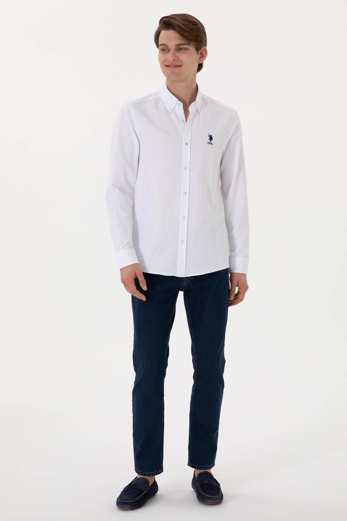 Us. Polo Assn. Erkek Gömlek 50297997-Vr013 Beyaz