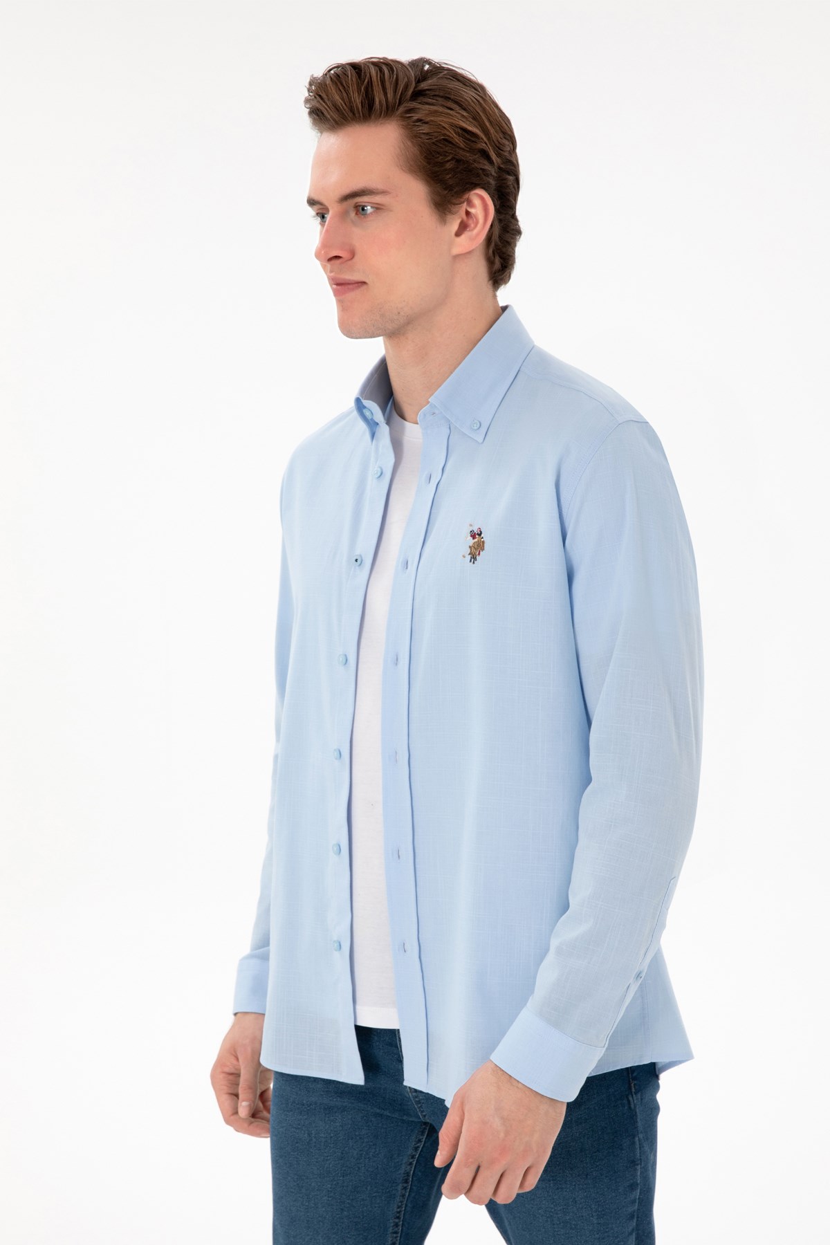 Us. Polo Assn. Erkek Gömlek 50298000-Vr003 Mavi