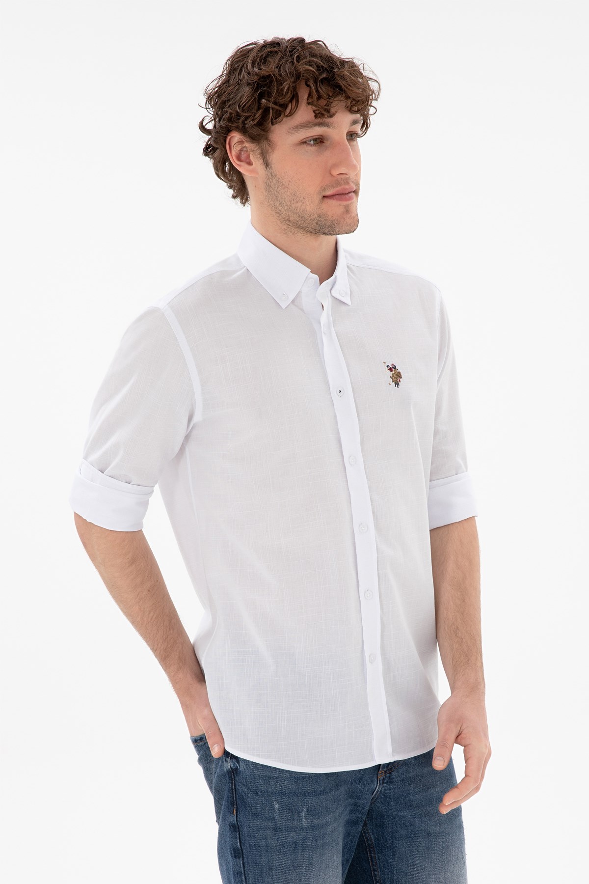 Us. Polo Assn. Erkek Gömlek 50298000-Vr013 Beyaz