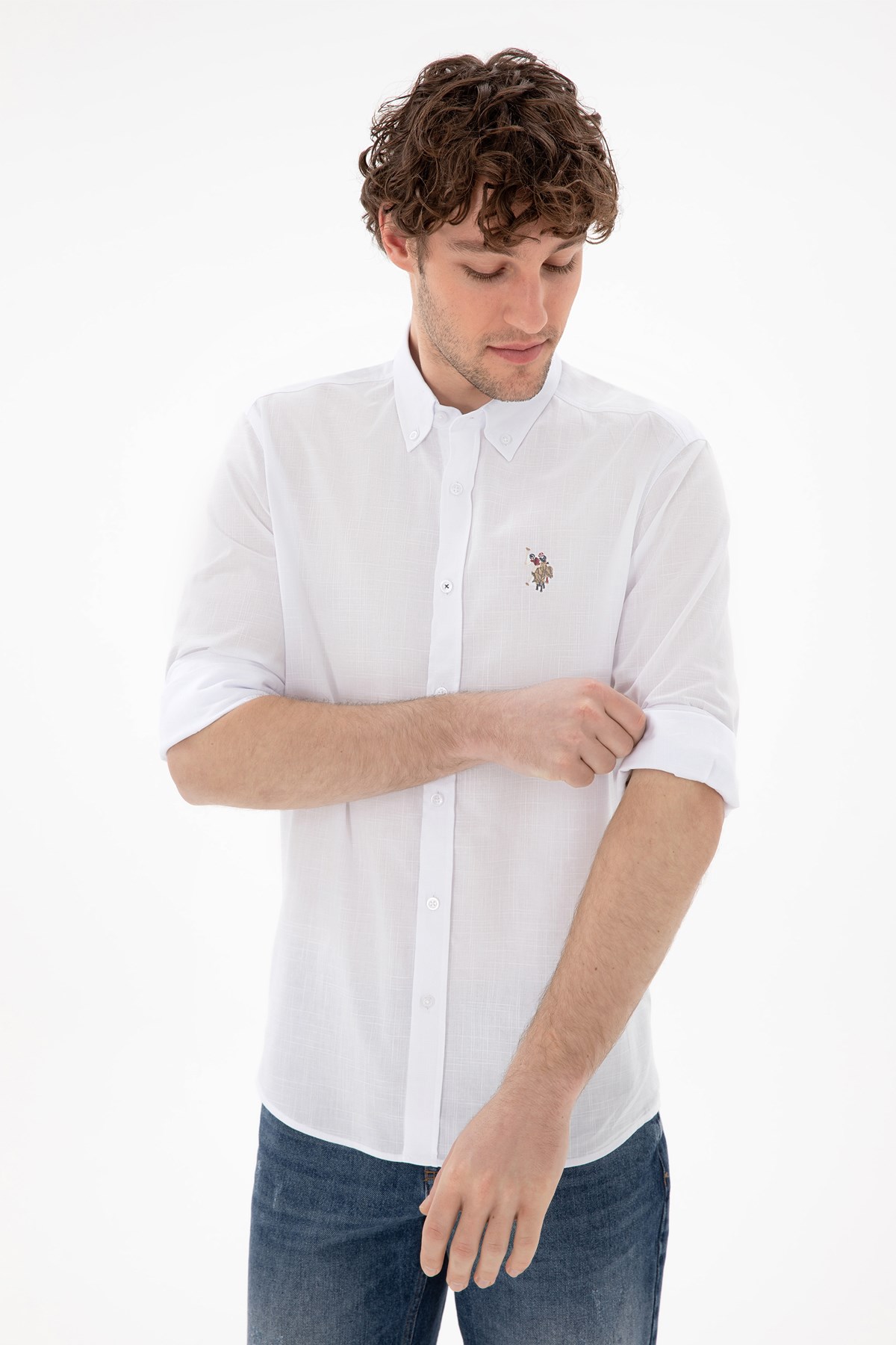 Us. Polo Assn. Erkek Gömlek 50298000-Vr013 Beyaz